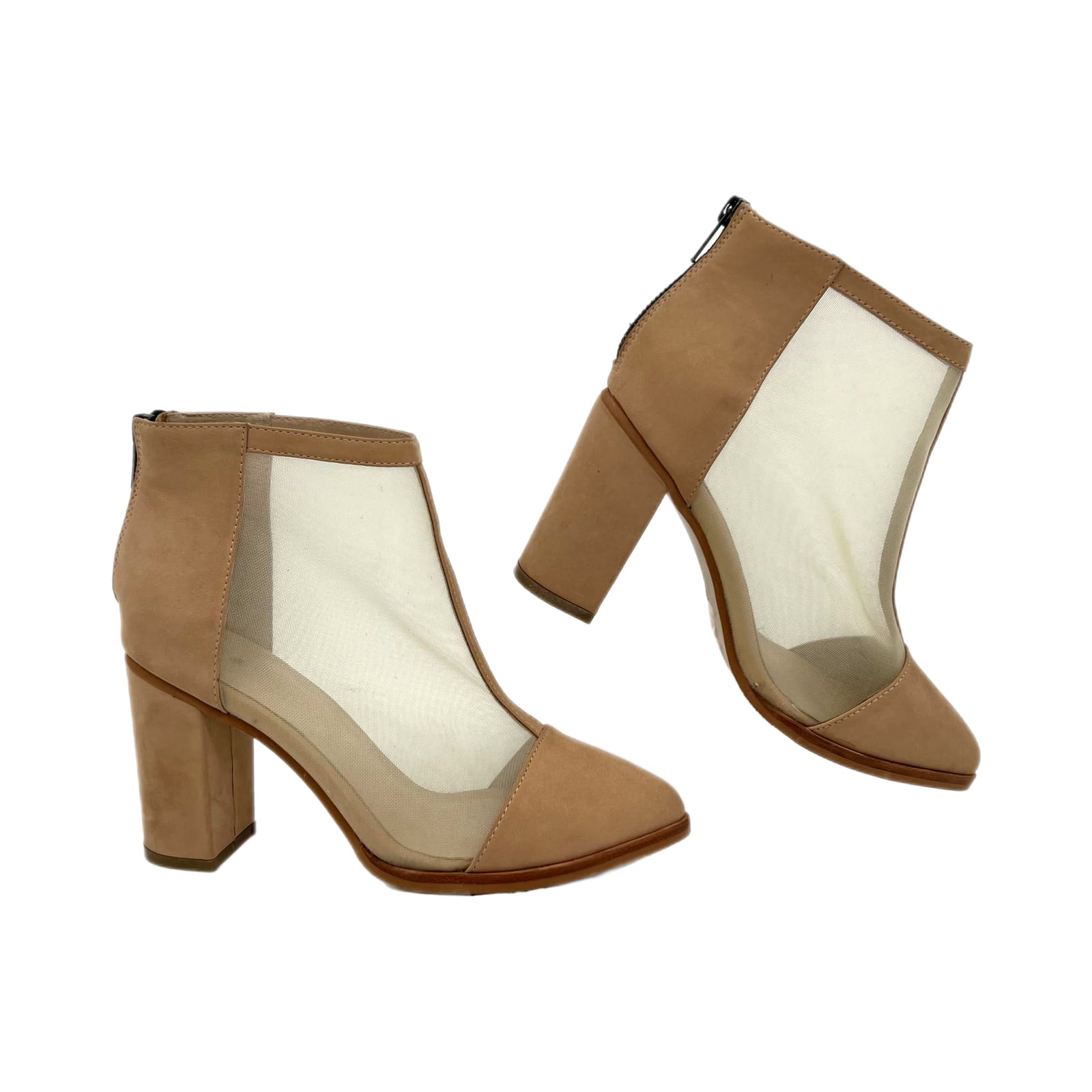 Sol Sana Tan Sonny Mesh Heeled Boots