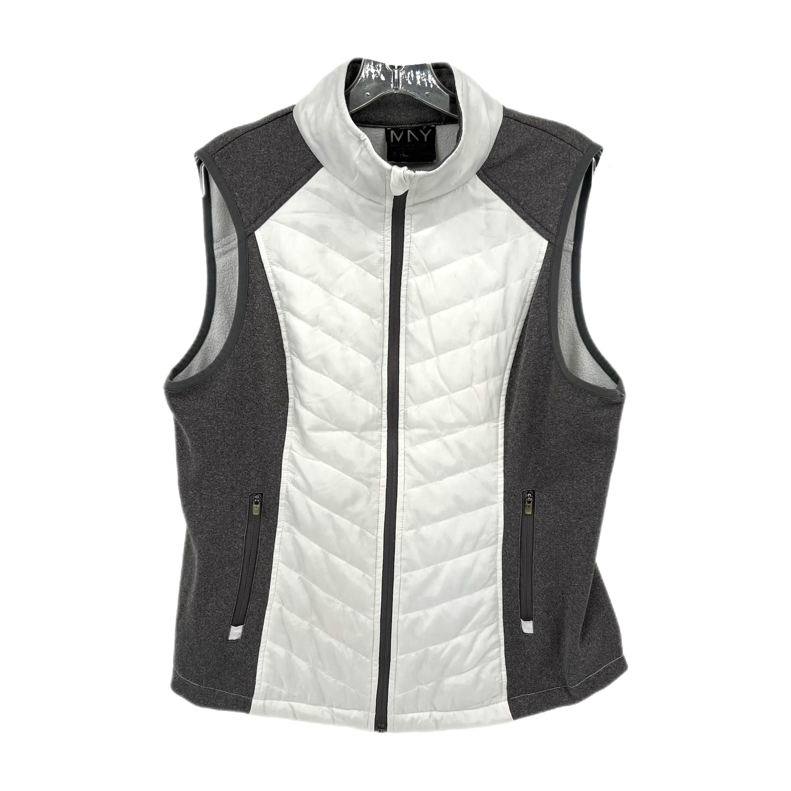 Marc Jacobs White and Gray Polyester Vest
