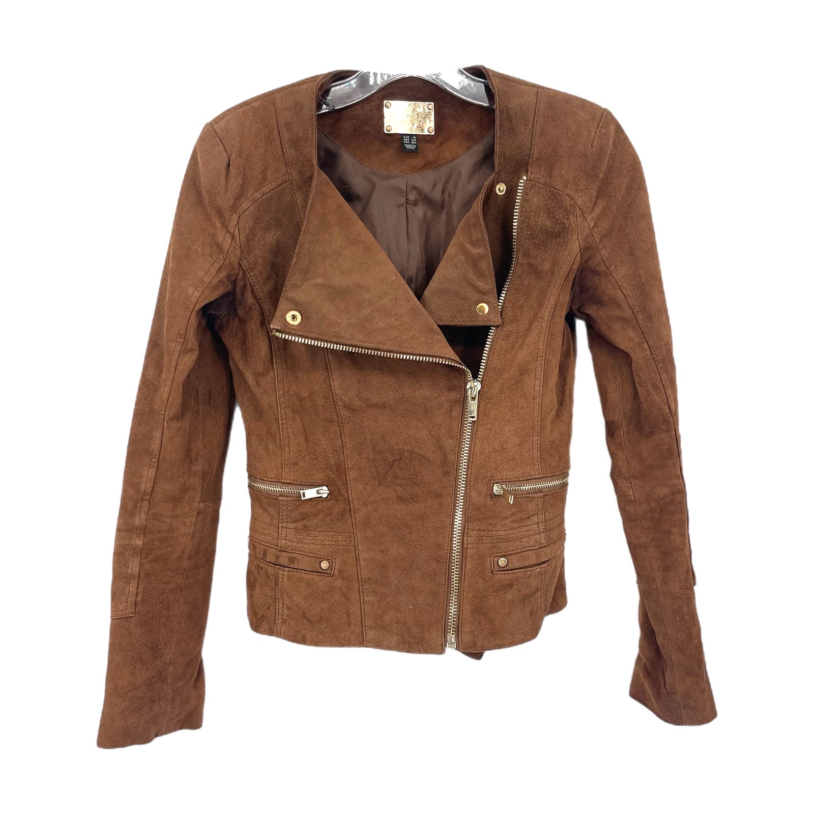 Mango Brown Leather Jacket