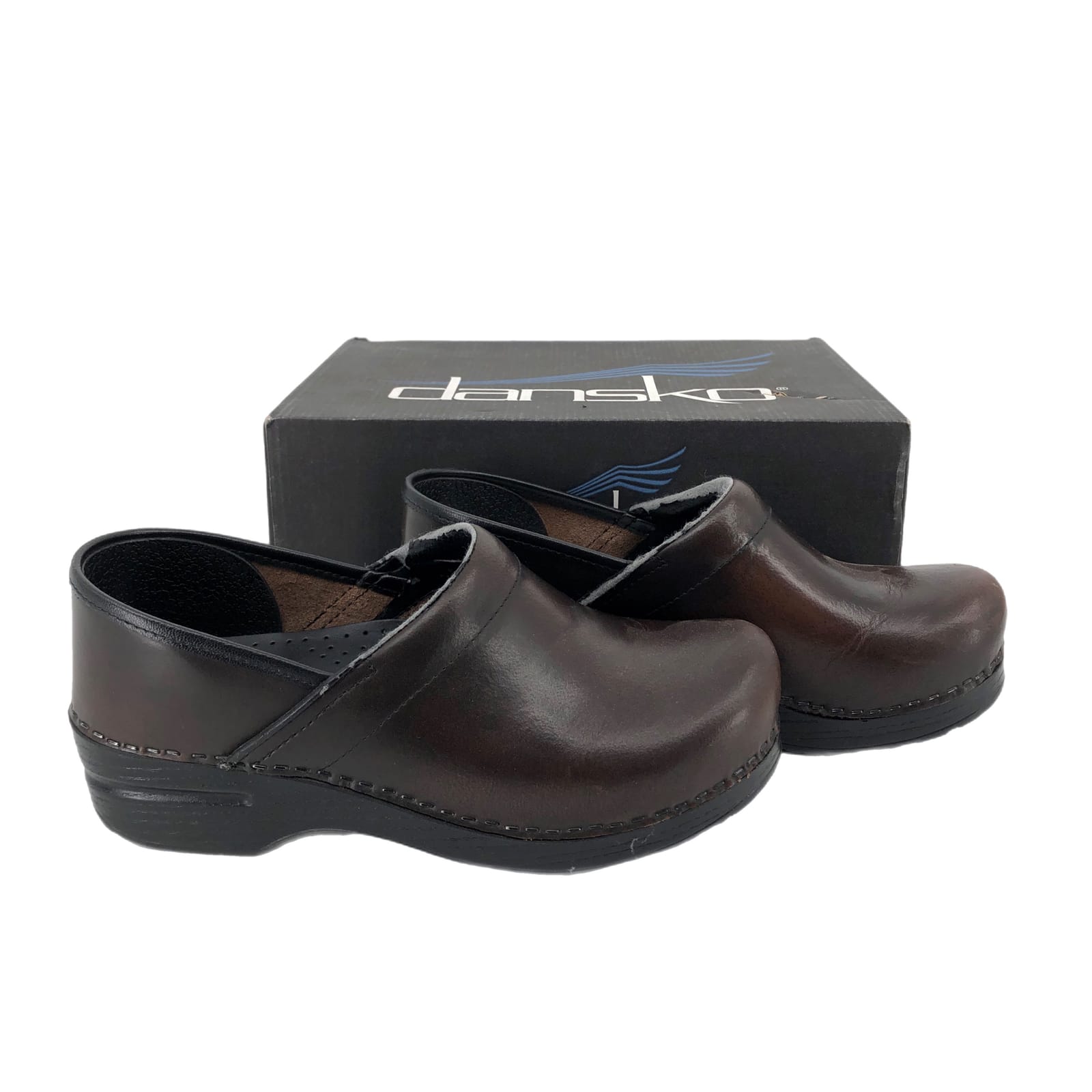 Dansko Brown Slip-On Leather Mules & Clogs