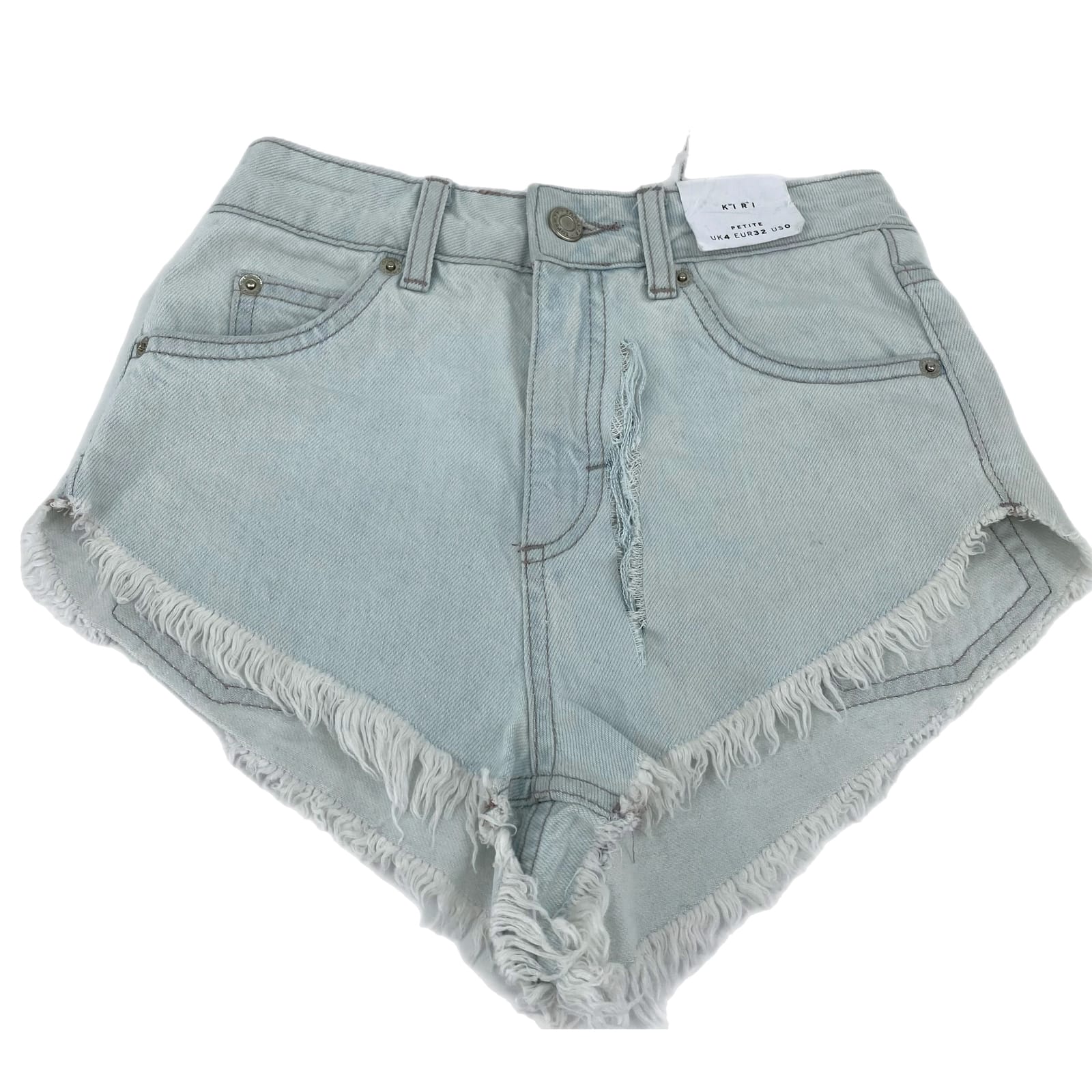 Topshop Blue Light Wash Classic Jean Shorts