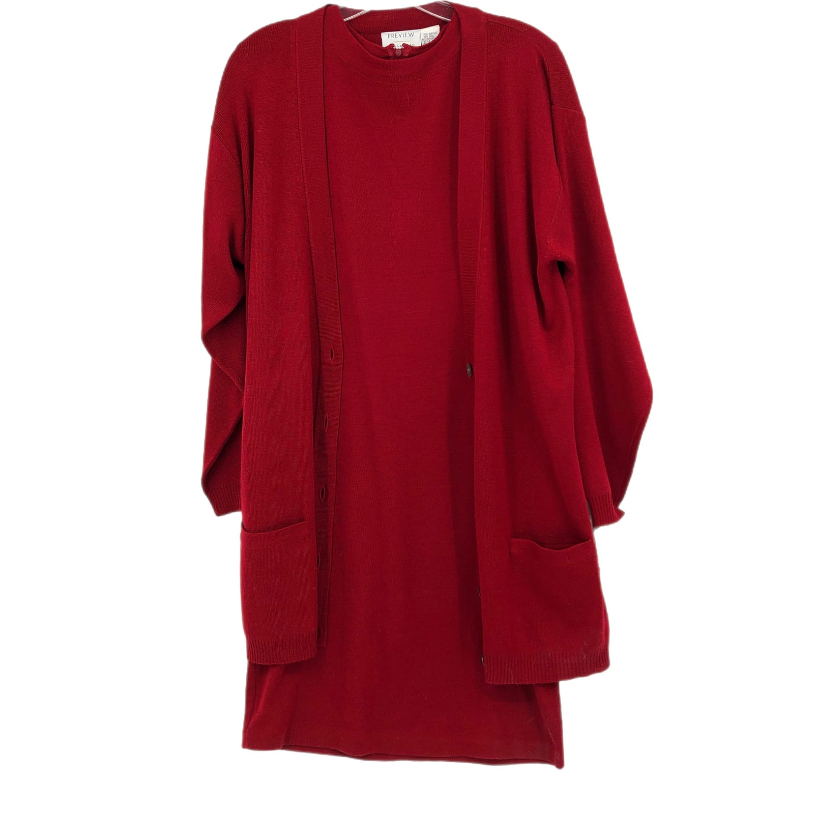 Preview Collection Red Sweater Dress
