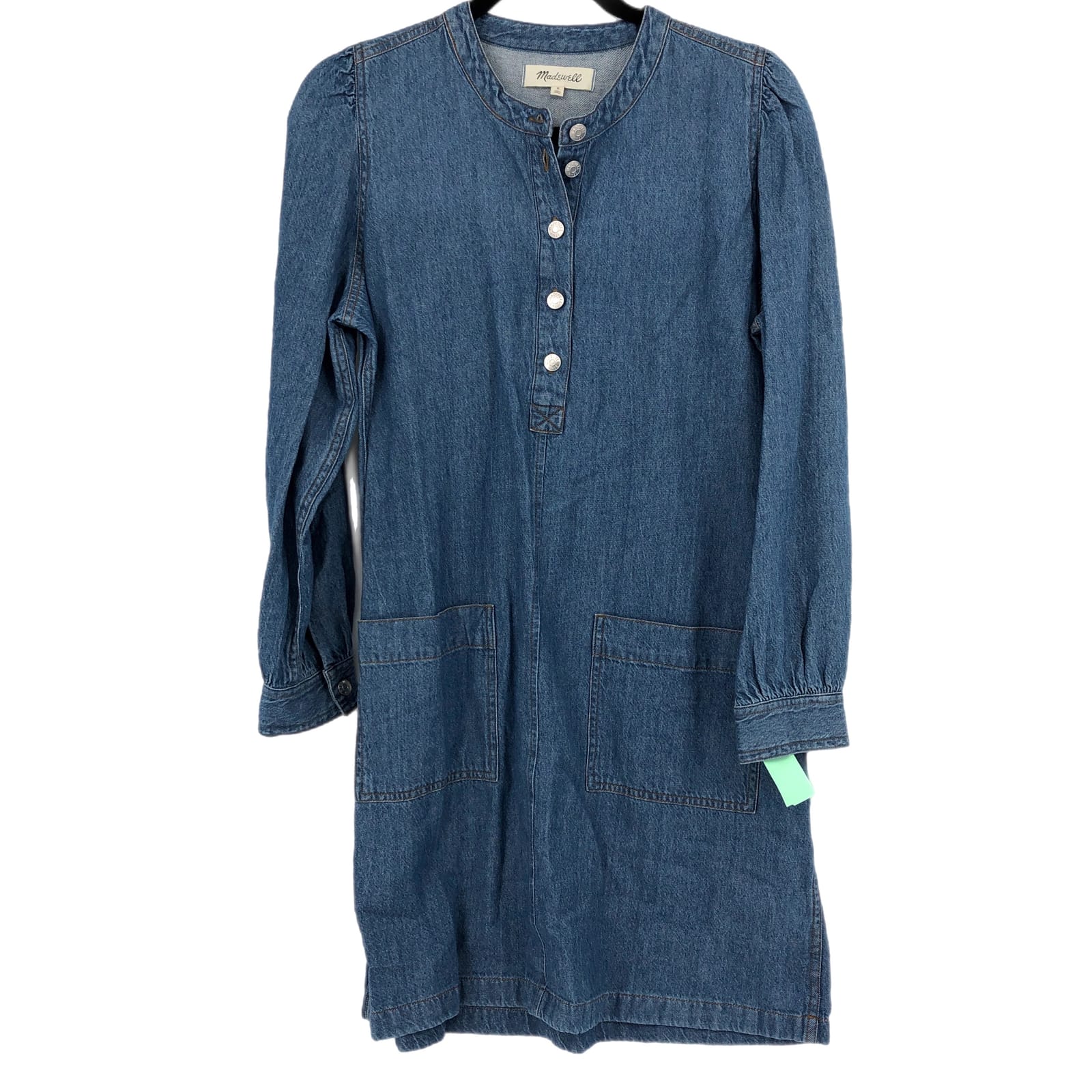 Madewell Denim Pullover Long Sleeve Dress