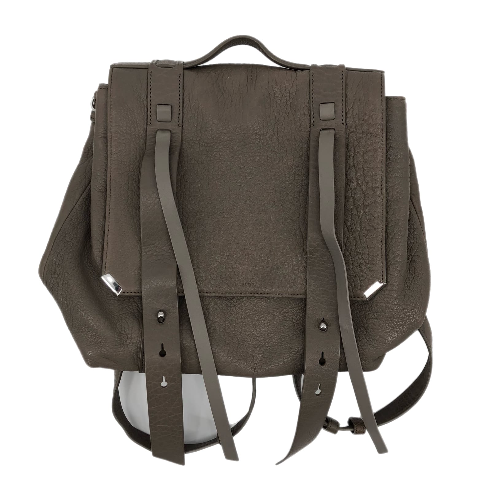 All Saints Beige Leather Backpack