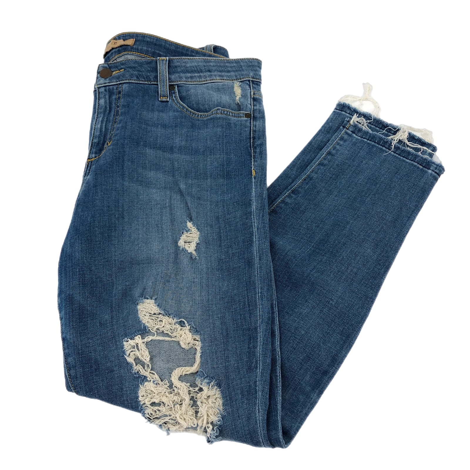 Joe's Jeans Blue Distressed Straight Leg Jeans