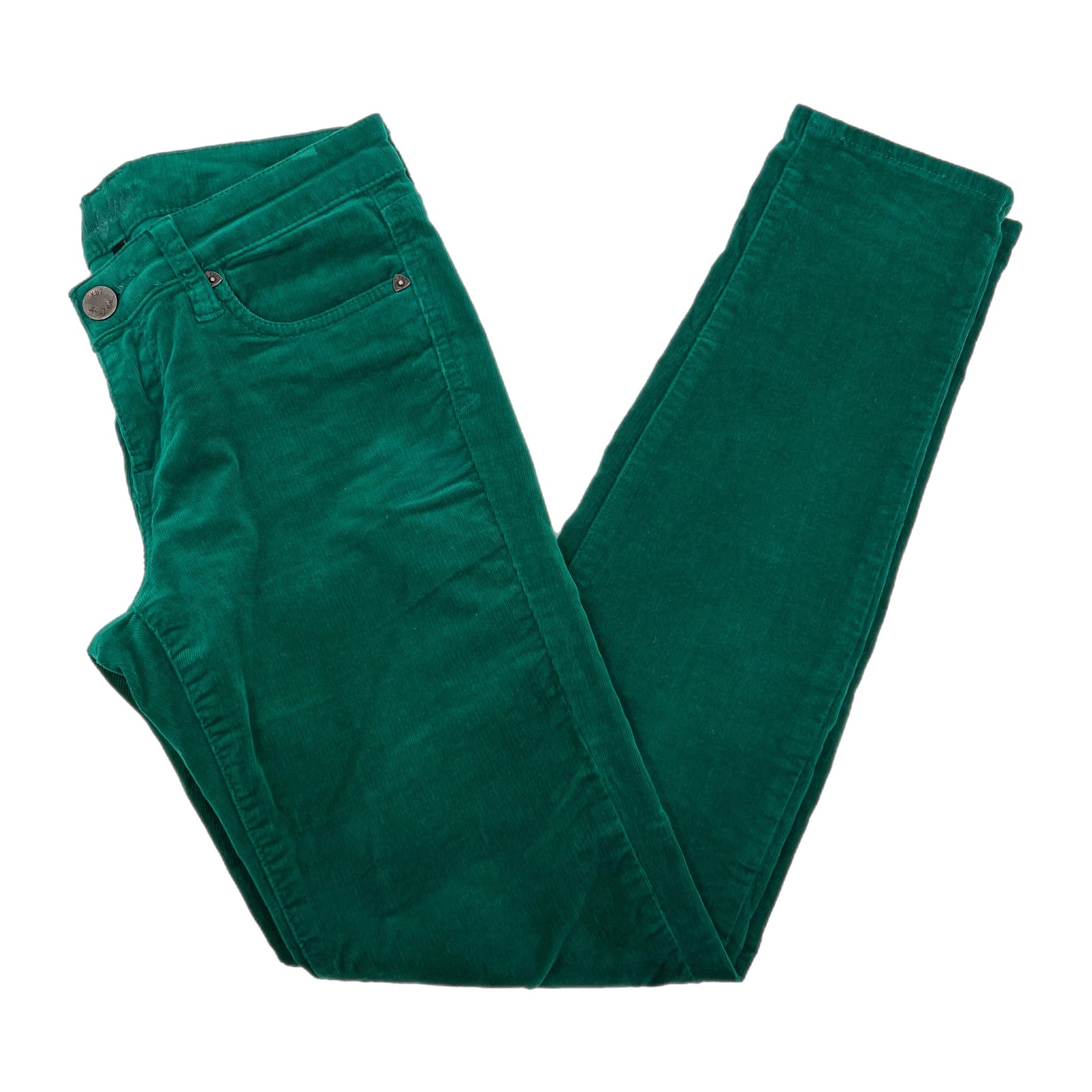 Kut from the Kloth Green Corduroy Diana Skinny Pants