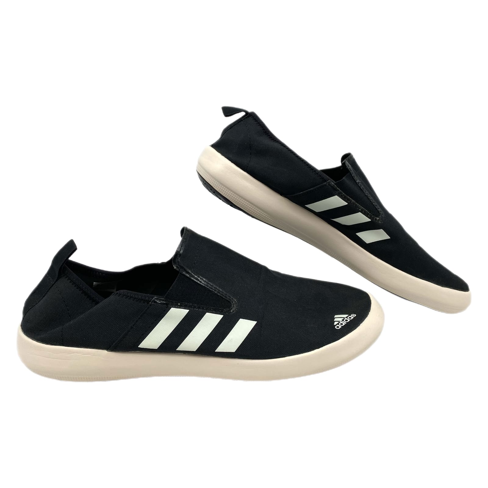 Adidas Black Canvas Slip-On Sneakers