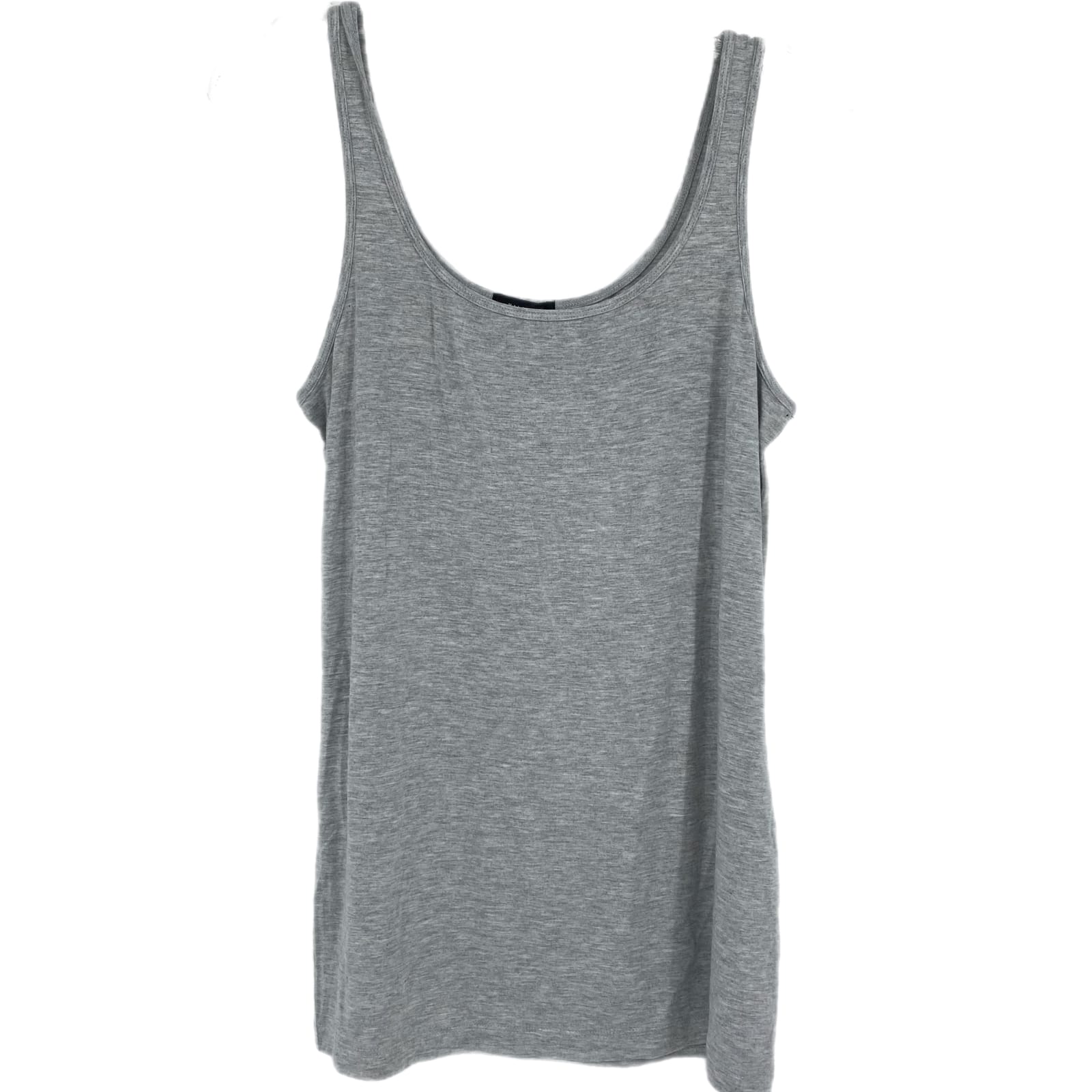 Halogen Gray Sleeveless Round Neck Tank Top