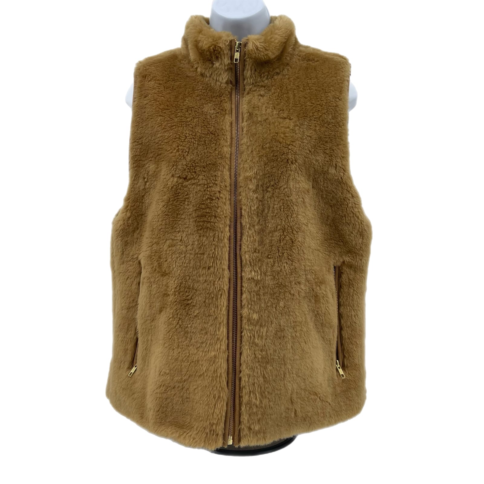 J. Crew Tan & Yellow Polyester Vest