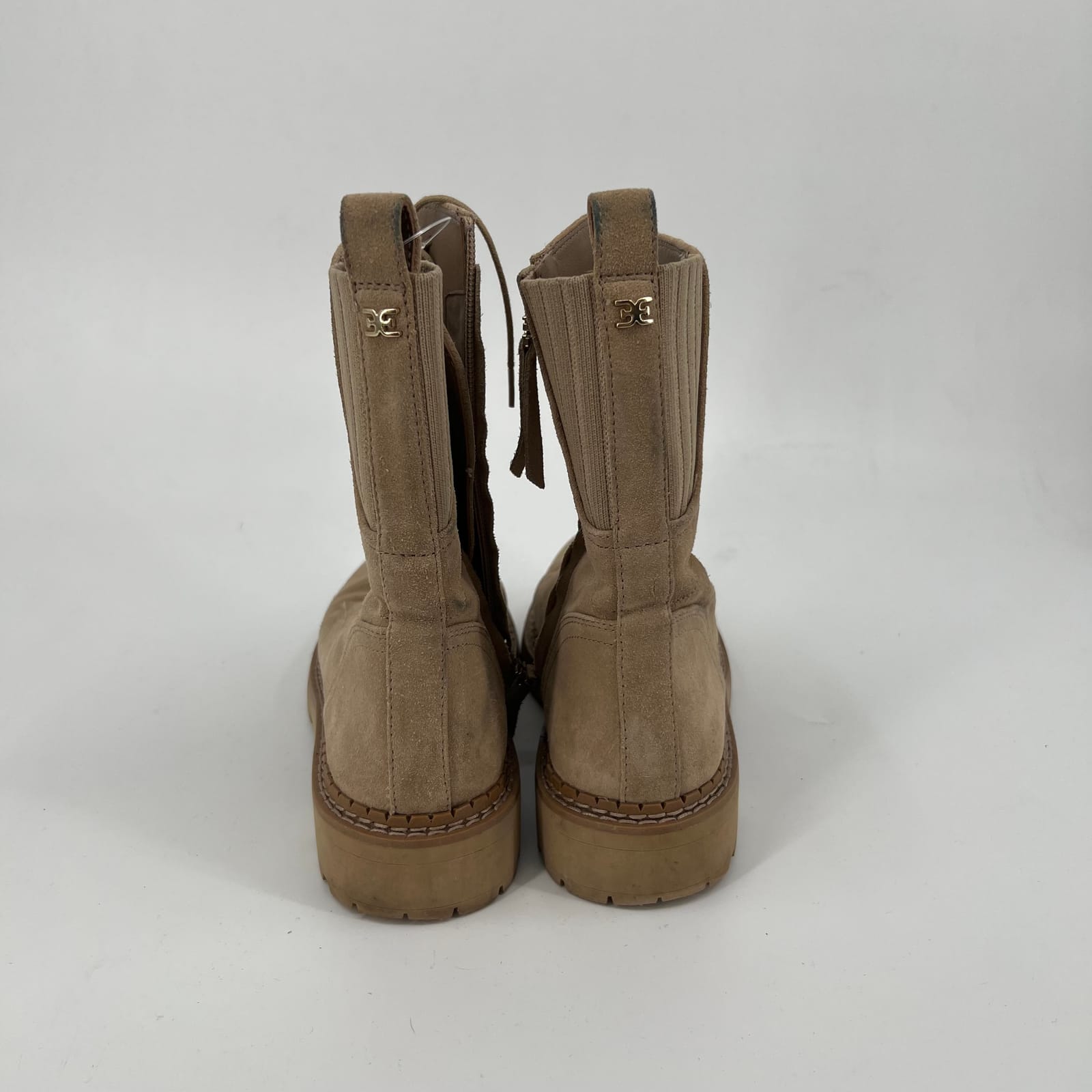 Sam Edelman Tan Suede Lace Up Boots