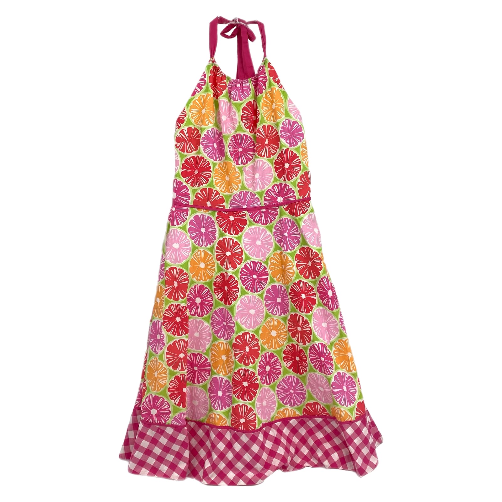 Lilly Pulitzer Pink Green Fruit Print Midi Dress
