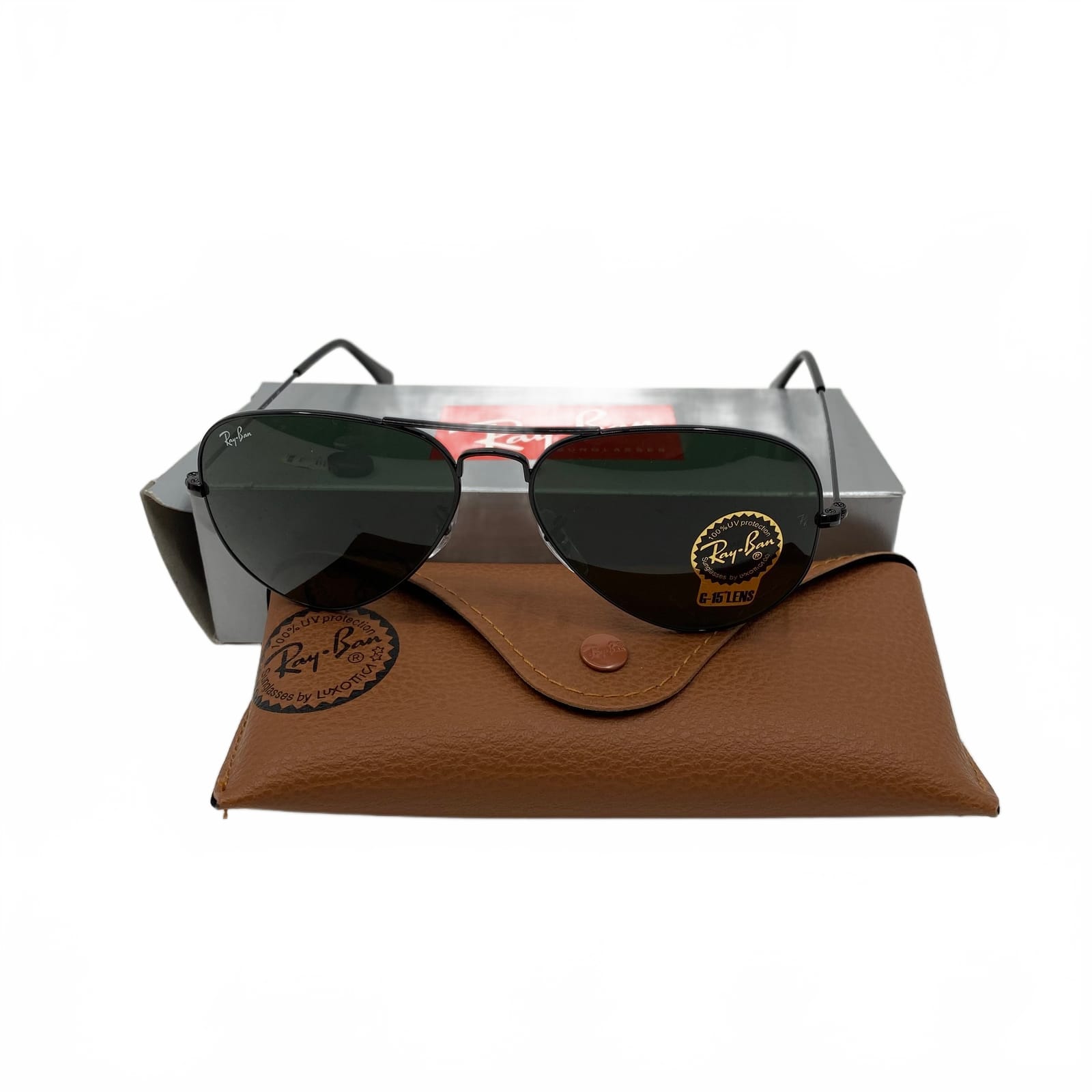 Ray-Ban Black G-15 Aviators Sunglasses