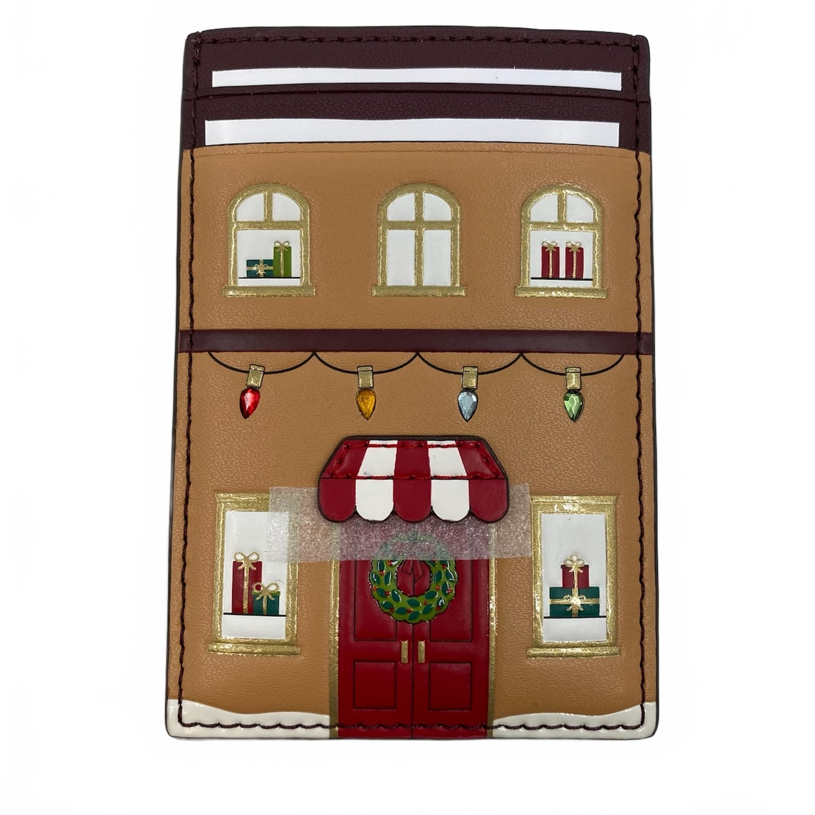 Kate Spade Brown Oh What Fun Gingerbread House Card Holder