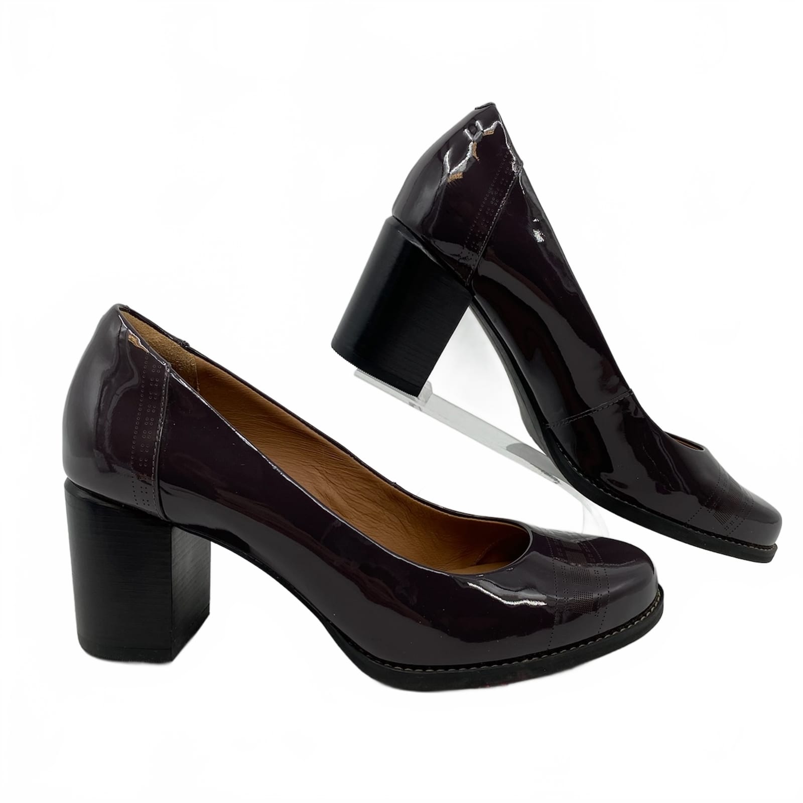 Clarks Purple Patent Leather Pumps