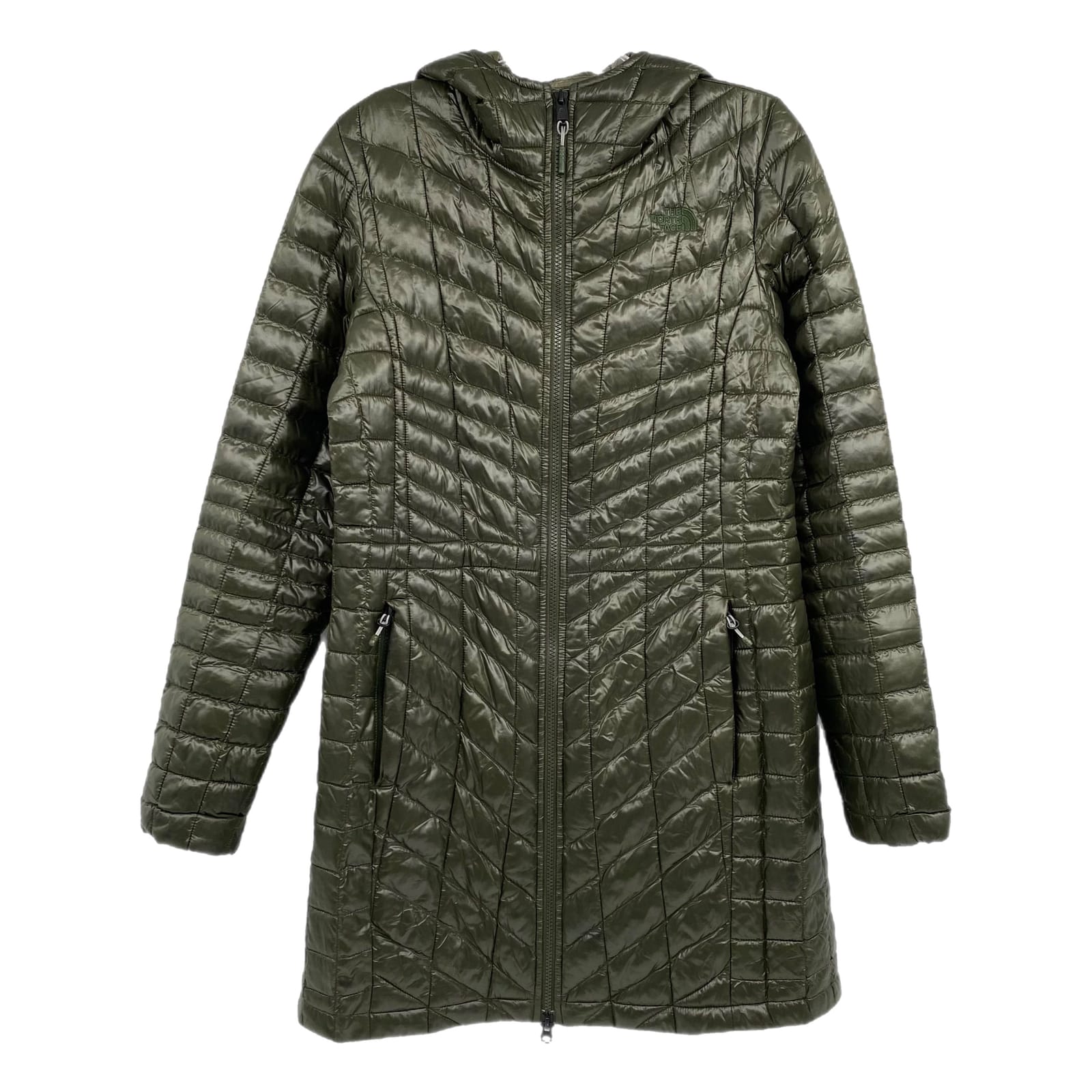 The North Face Green Mid-Length Puffer Jacket