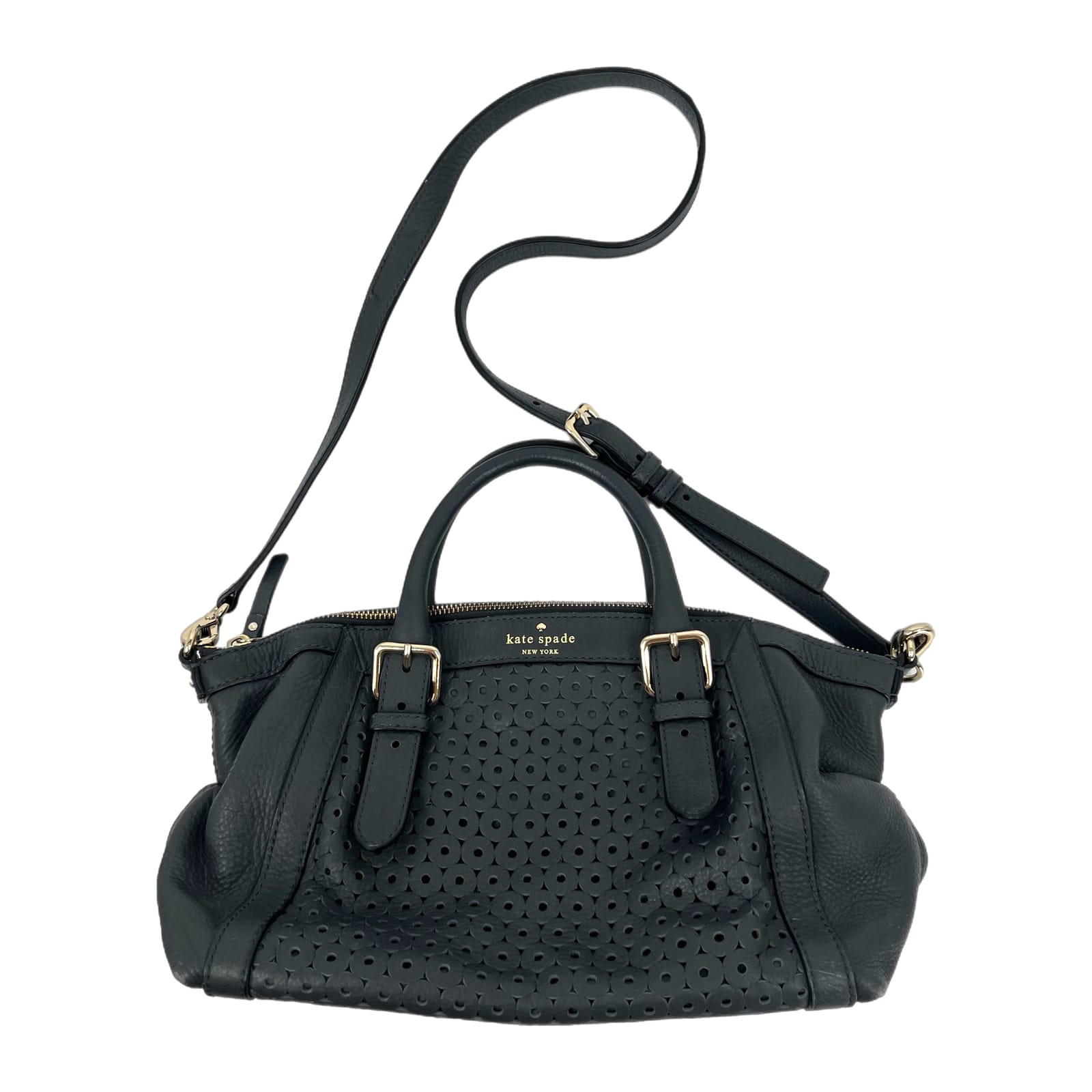 kate spade Gray Laser Cut Pattern Crossbody Bag
