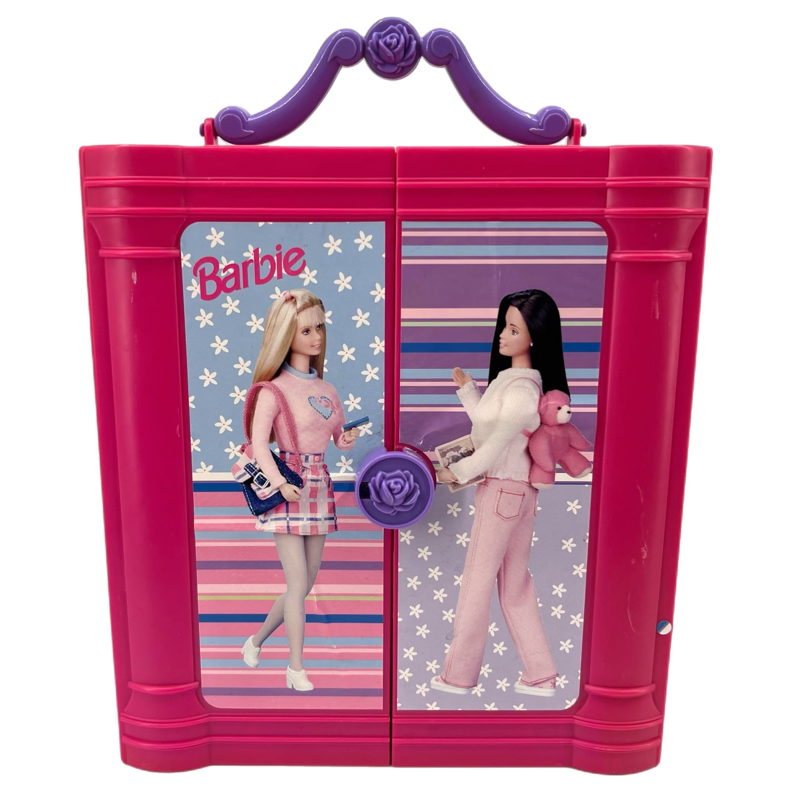 Vintage Mattel 1997 Pink Barbie Closet Trunk