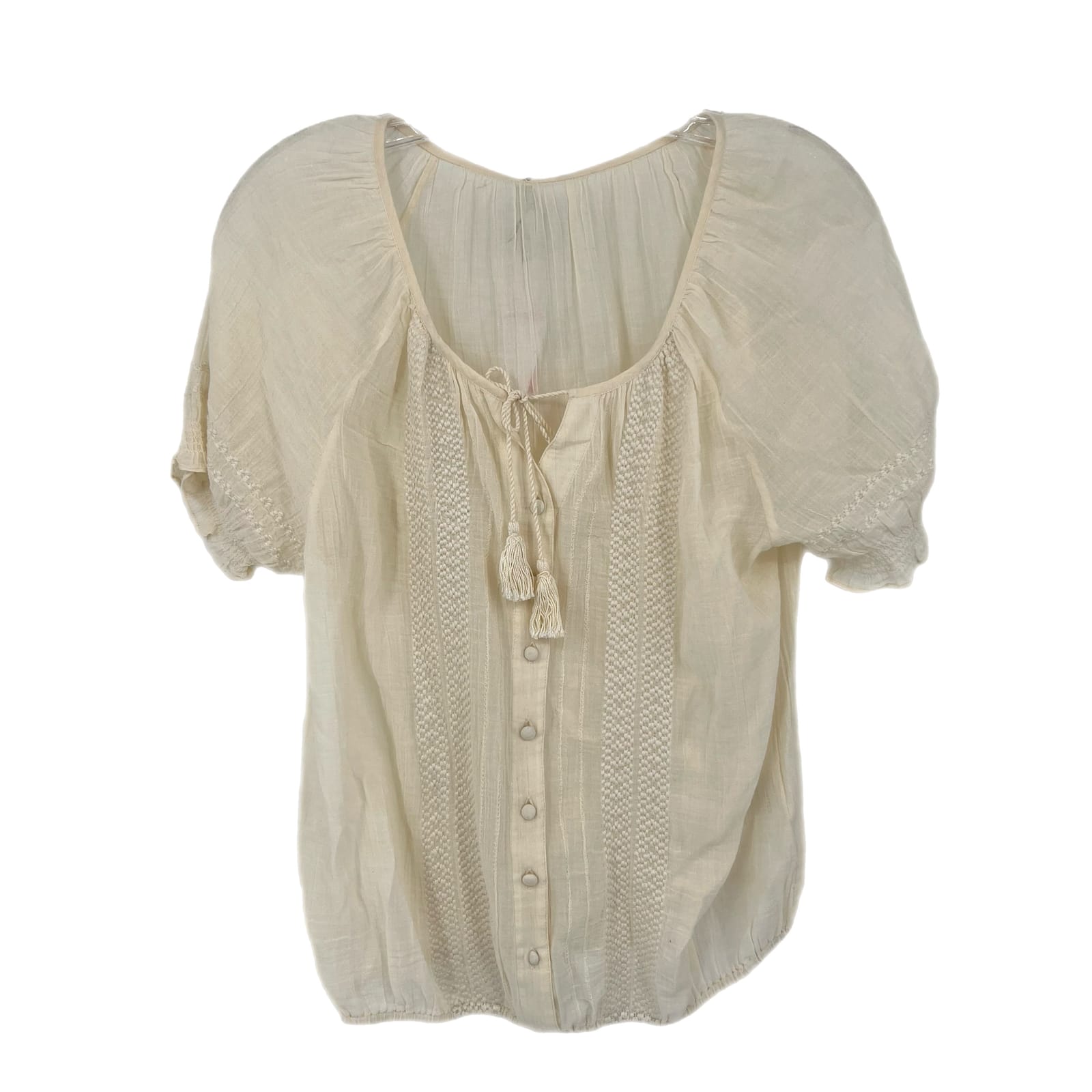 Joie Cream Sleeveless Button-Up Blouse