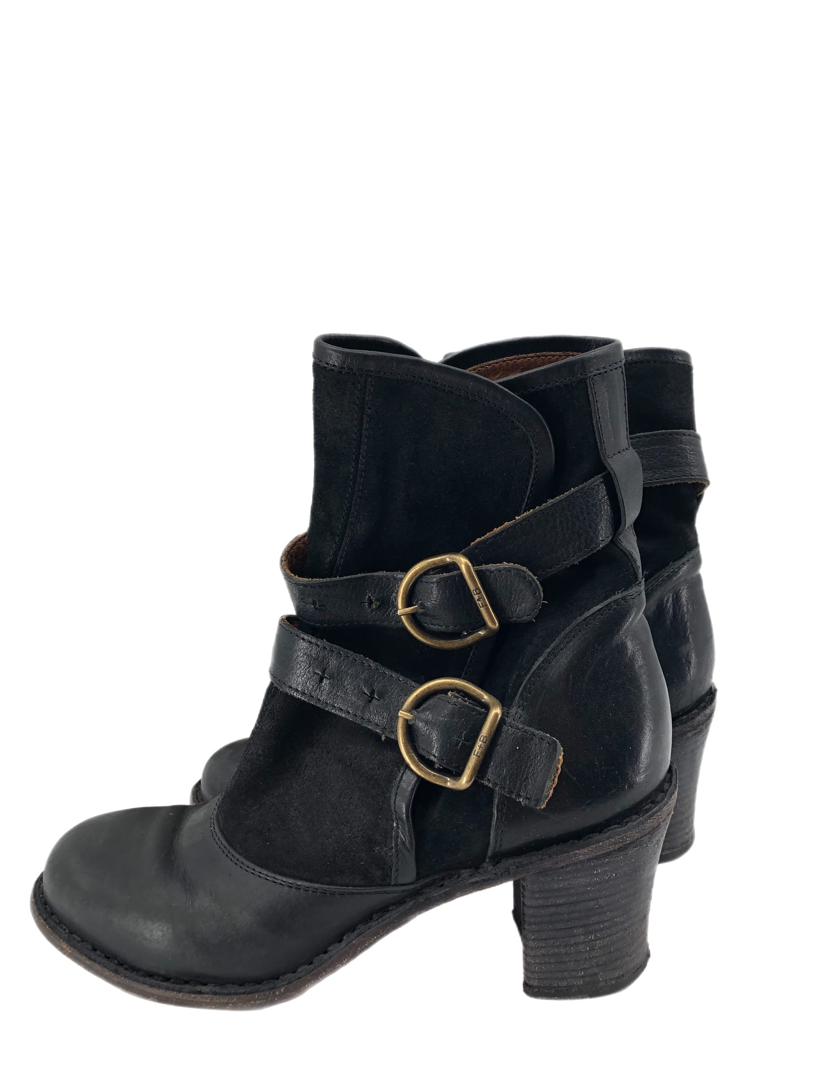 Florentine & Baker Black Leather Heeled Boots