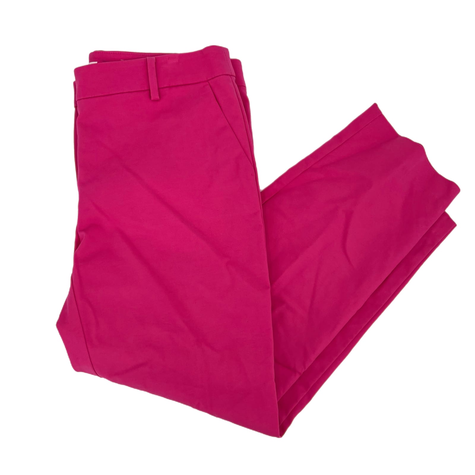 LOFT Pink Cotton Mid-Rise Trousers