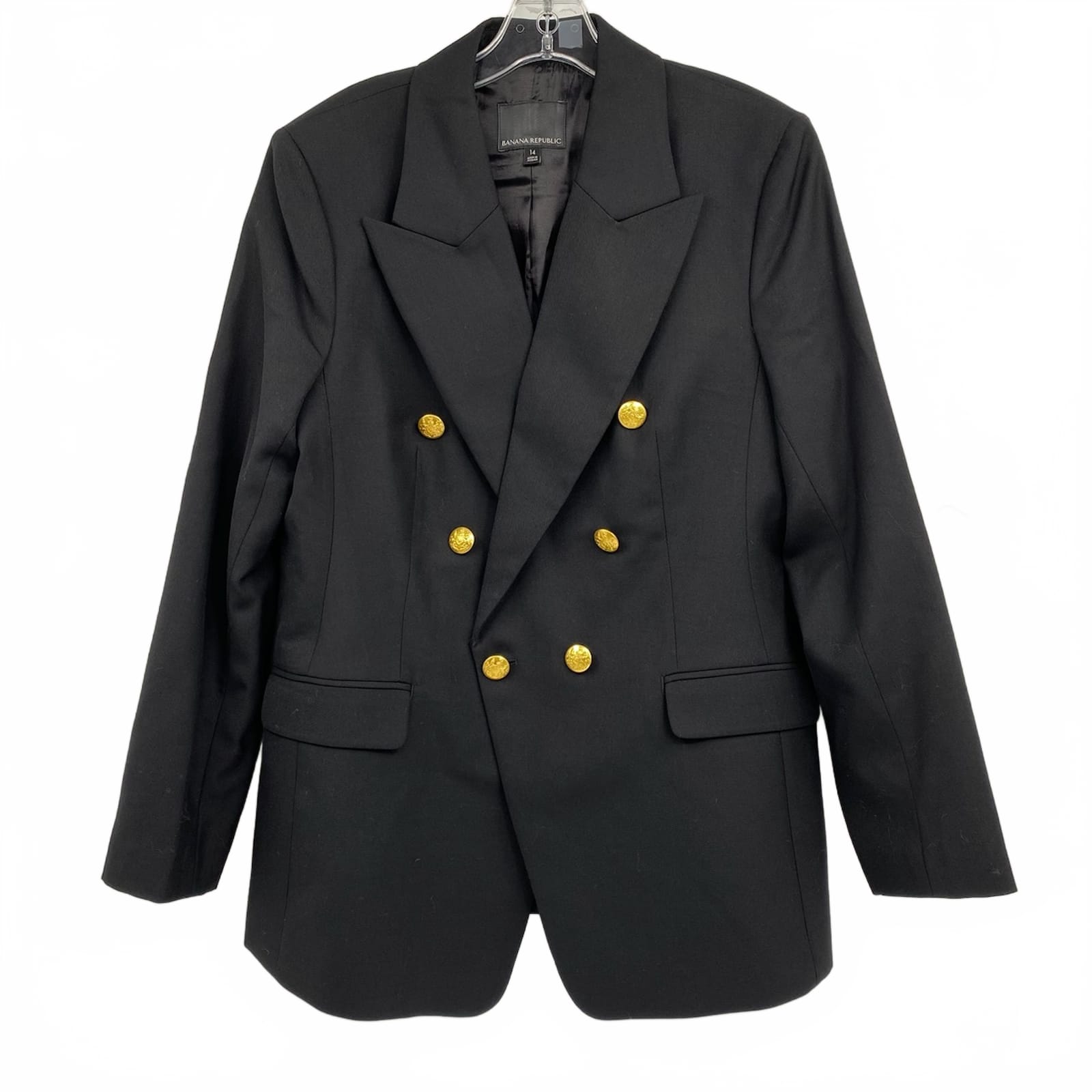 Banana Republic Black Double Breasted Blazer