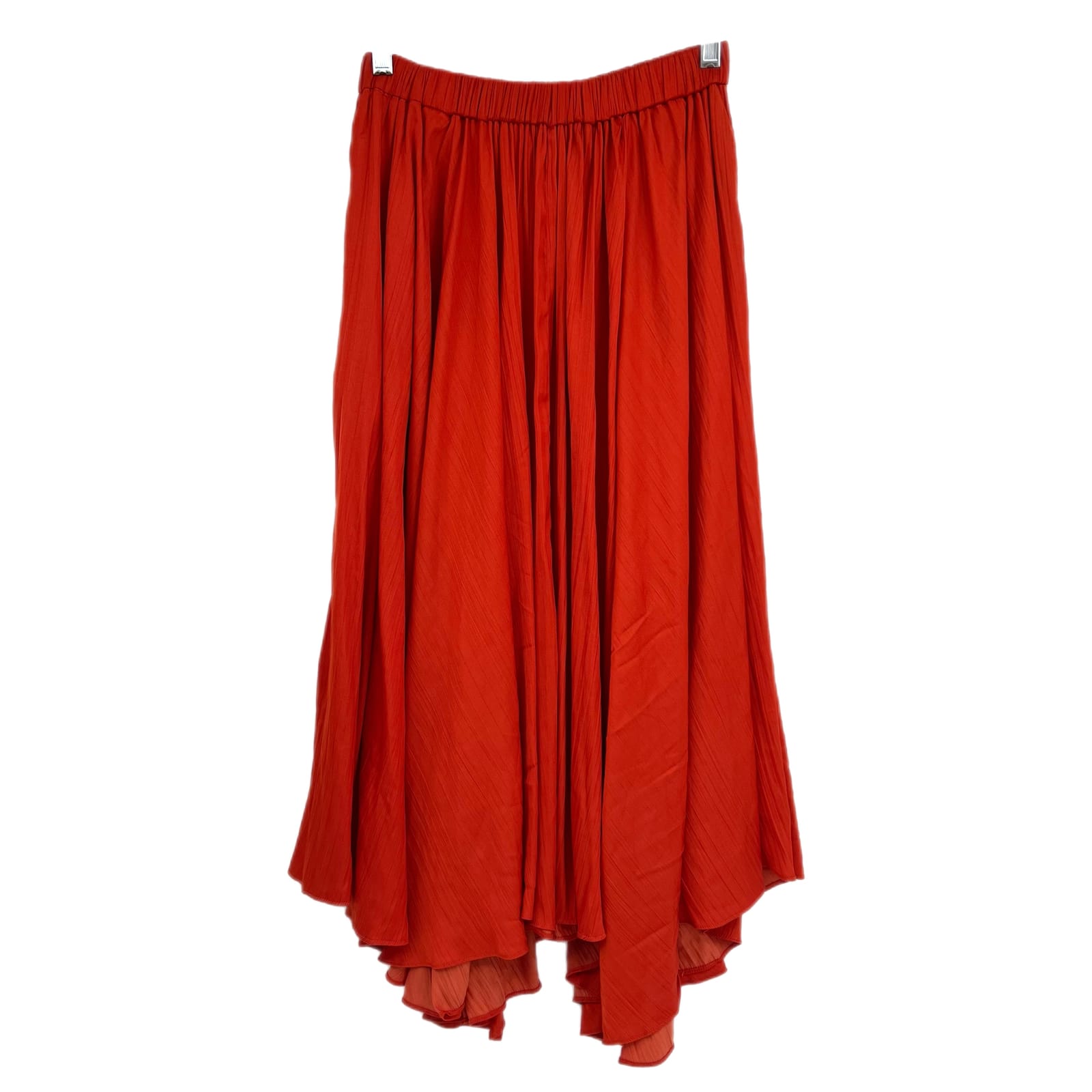Anthropologie Orange Midi Skirt