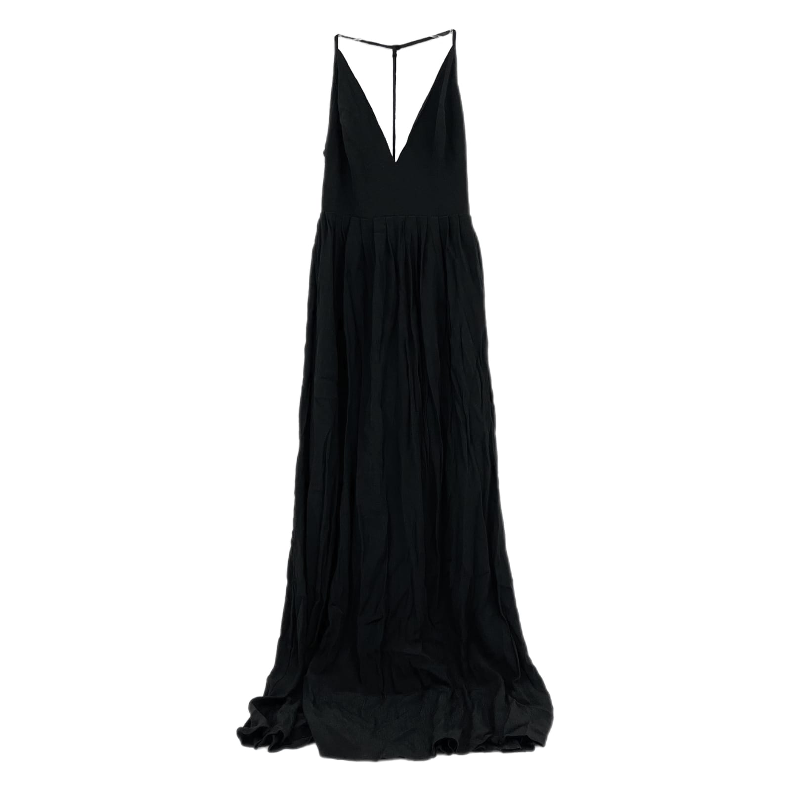 NBD Black Adjustable T Strap Back Maxi Dress