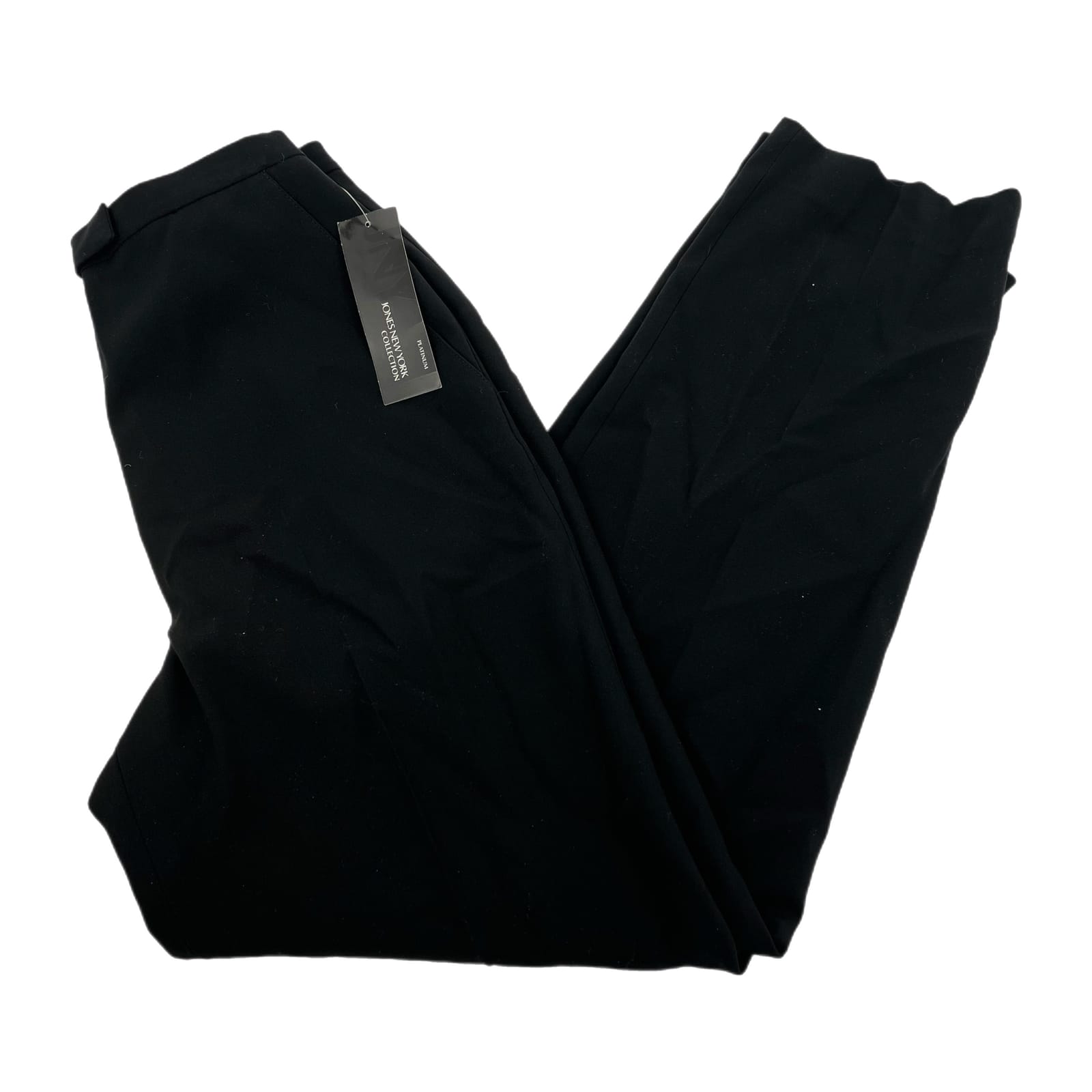 Jones New York Black High-Rise Straight Leg Trousers