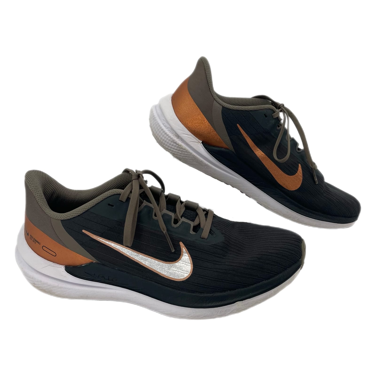 Nike Gray/Green Winflo 9 Running Shoes