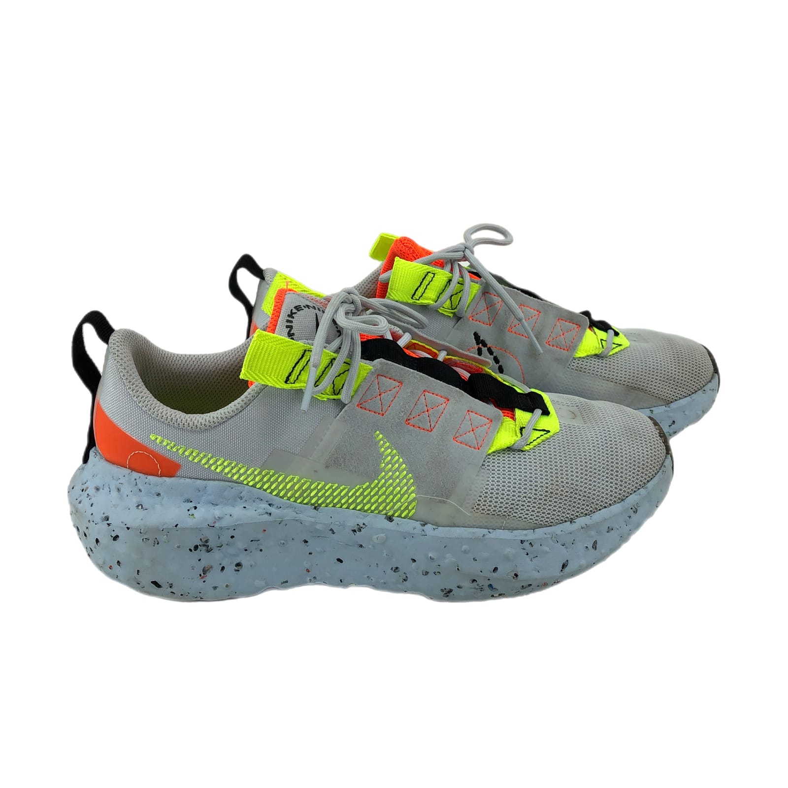 Nike Gray and Yellow Crater Impact Athletic Shoes