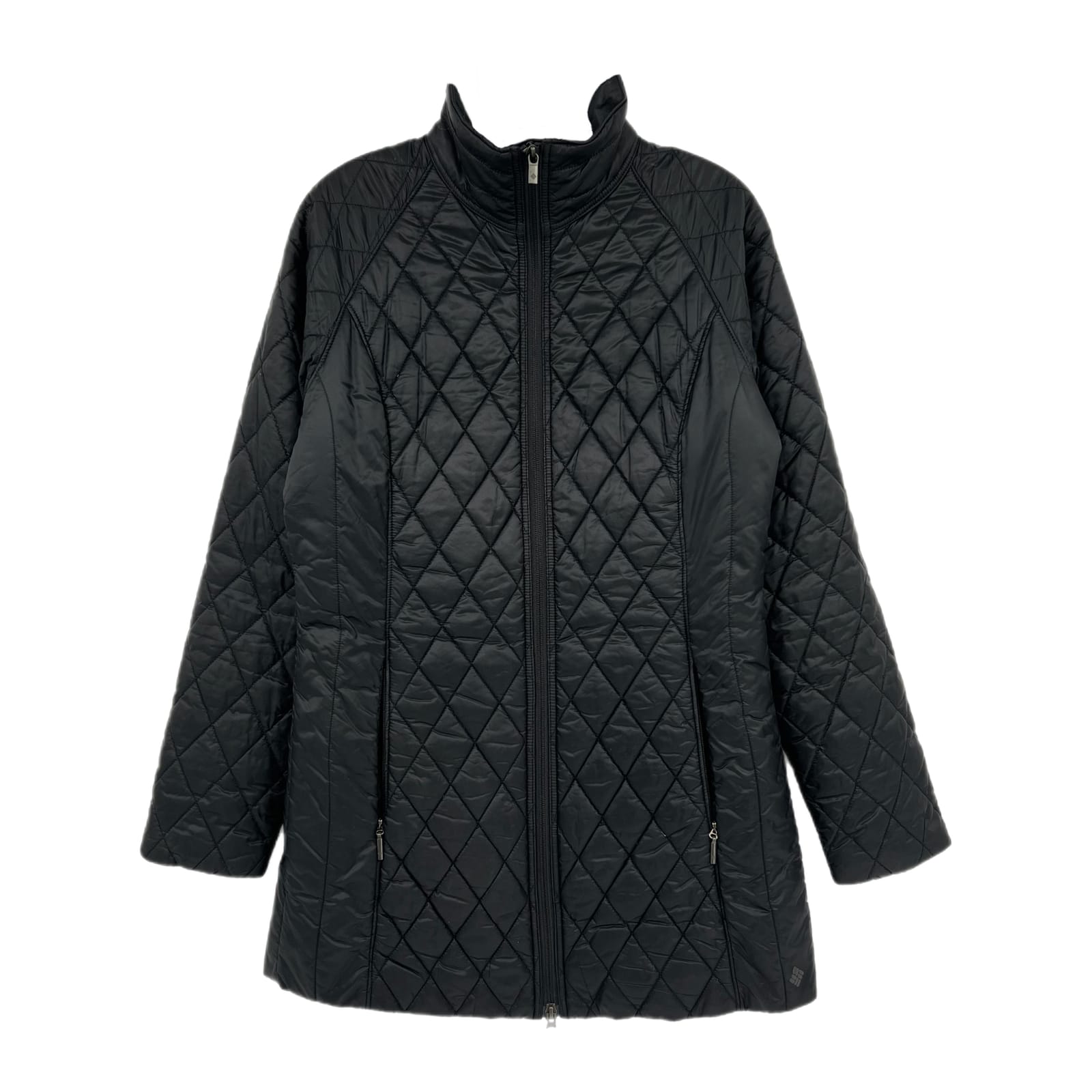 Columbia Black Quilted Mid-Length Puffer Jacket
