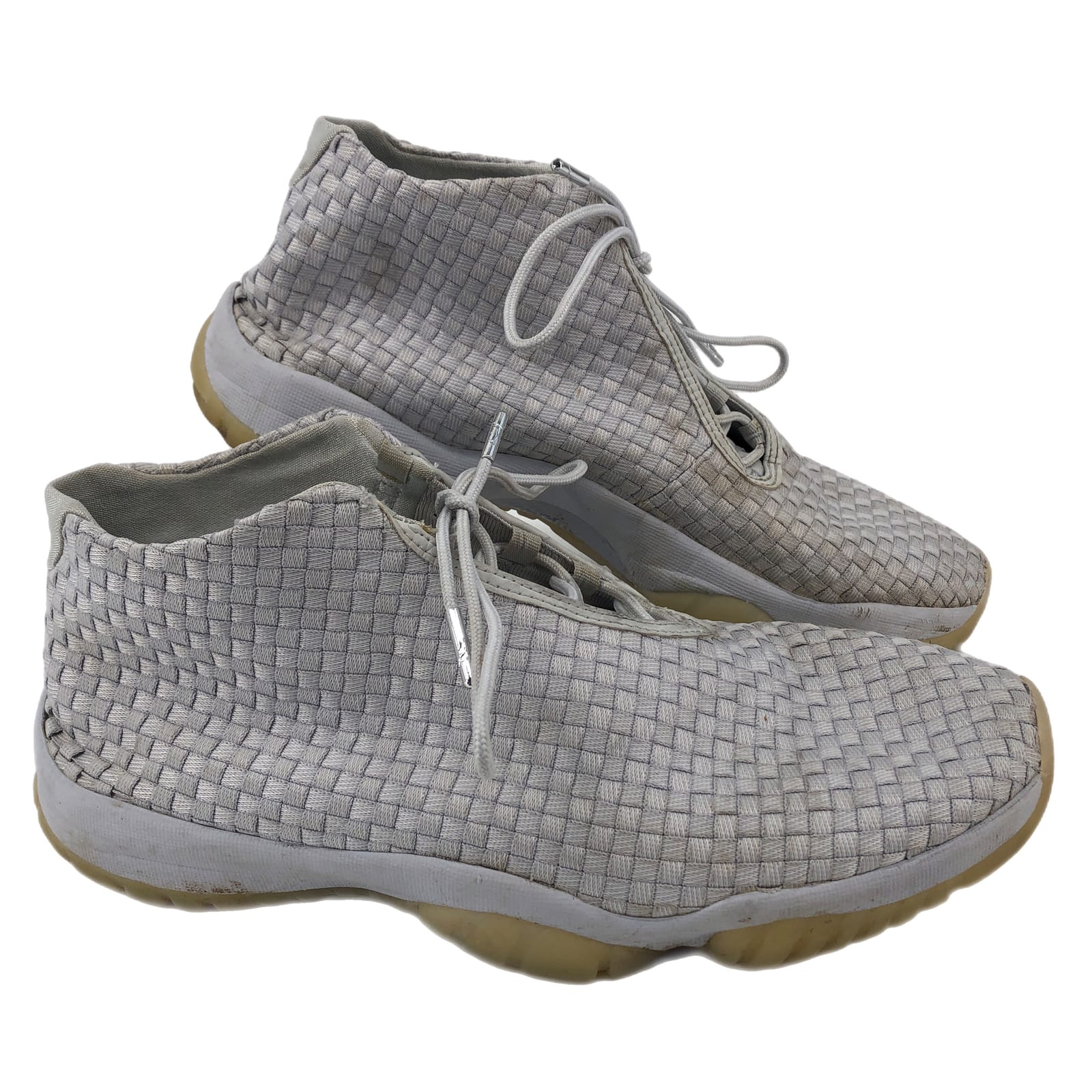 Jordan White Silver Athletic Shoes