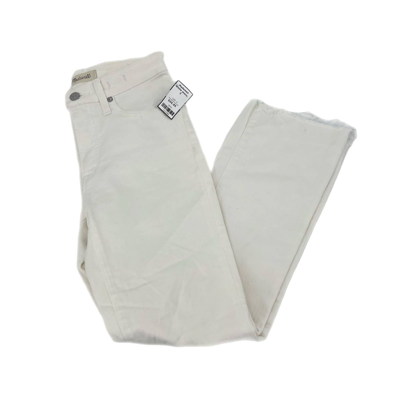 Madewell White Straight Leg Jeans