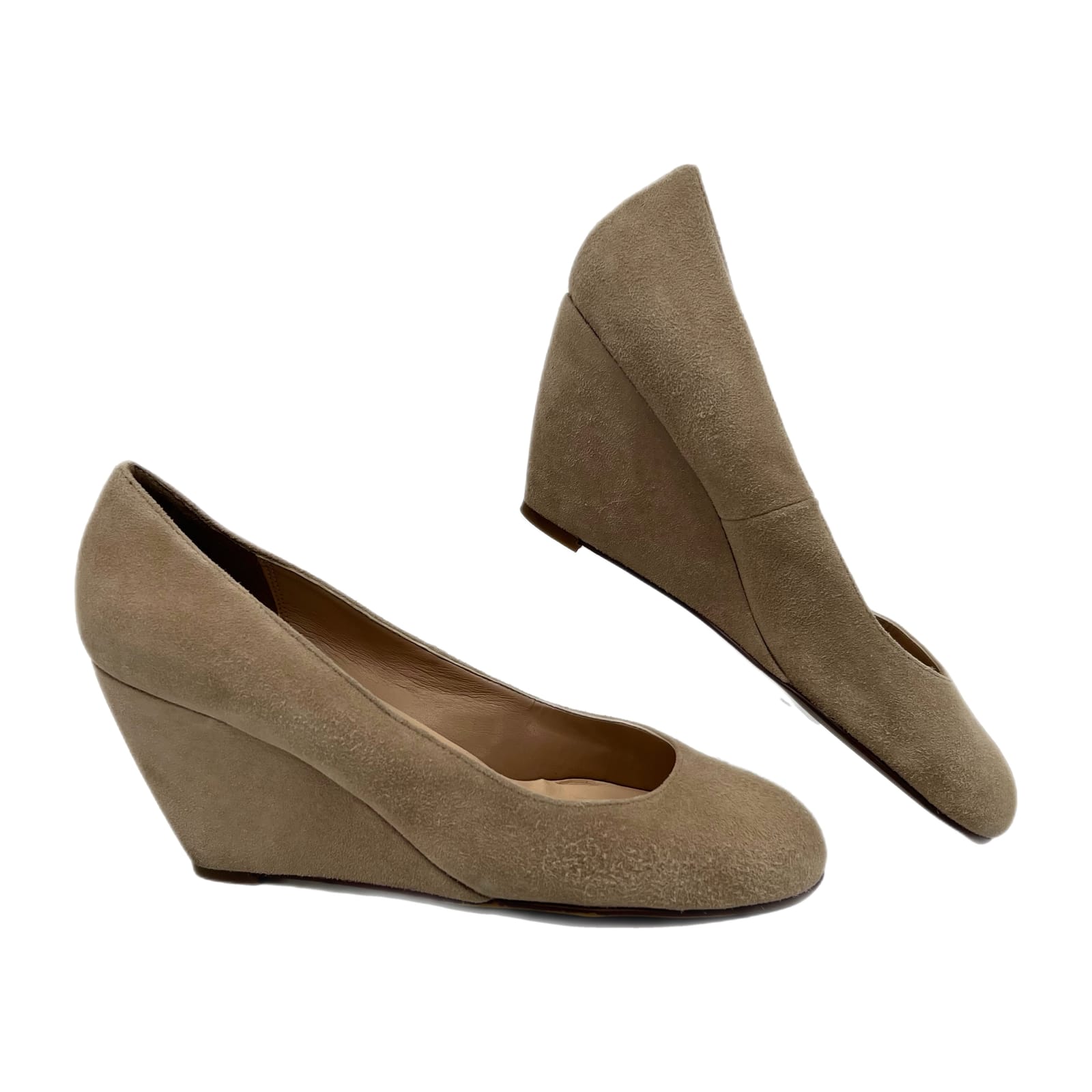 Cole Haan Beige Faux Suede Wedges