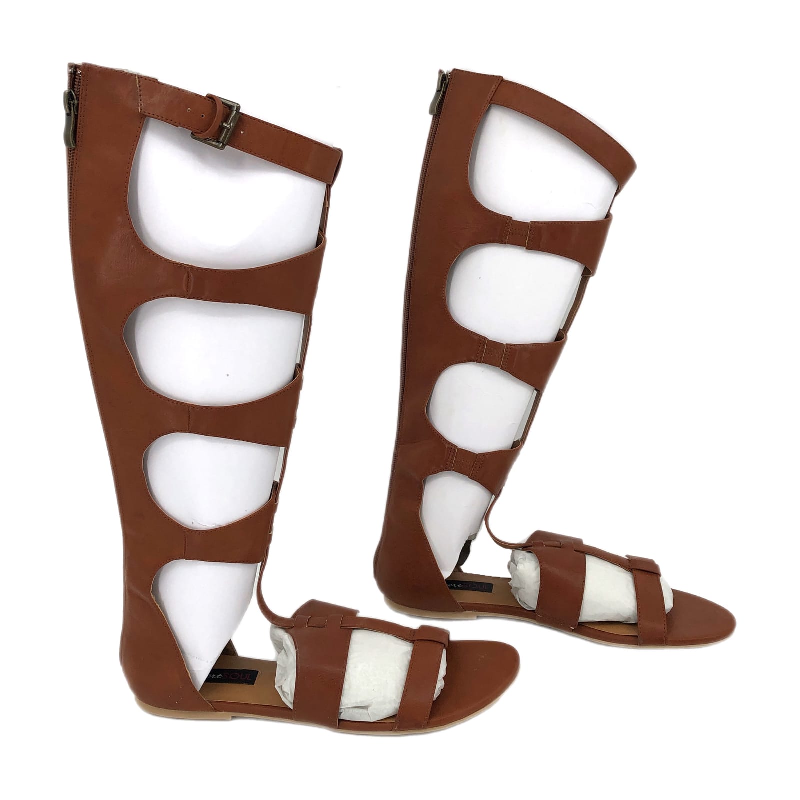 Heart Soul Brown Gladiator Sandals