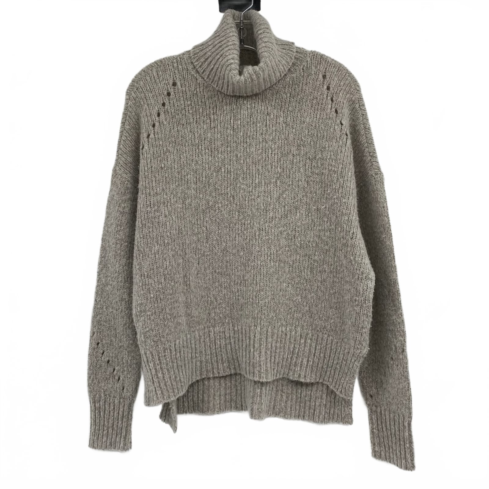 La Ligne Beige Wool Cashmere Pullover Turtleneck Sweater