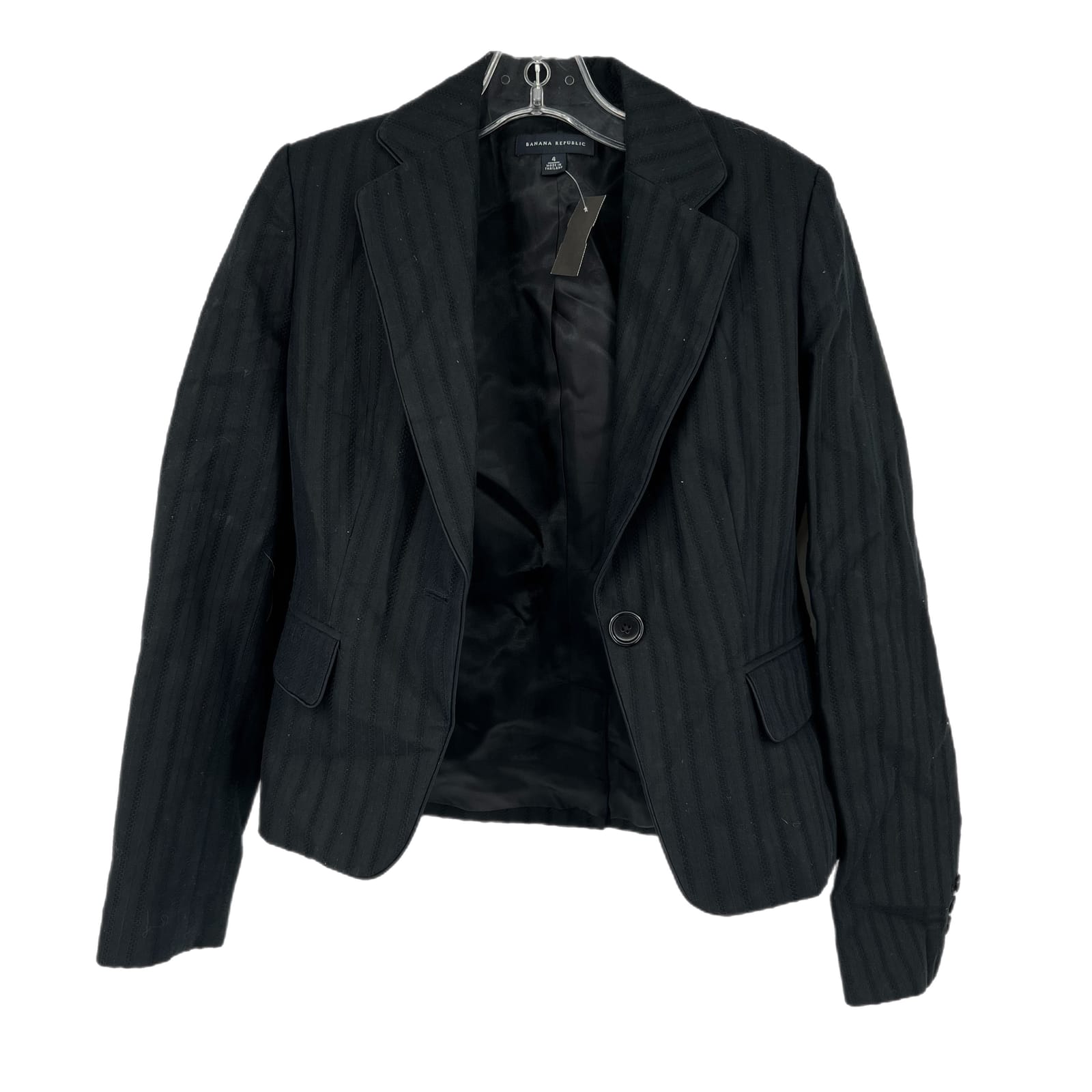 Banana Republic Black Cotton Blazer