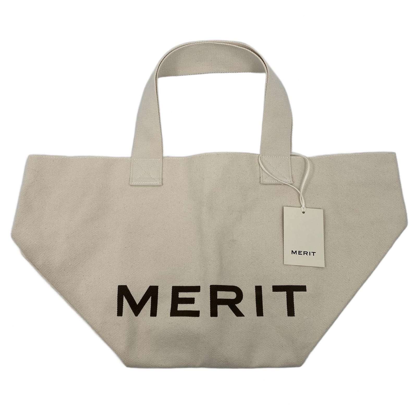 Merit Beige Brown Canvas Tote