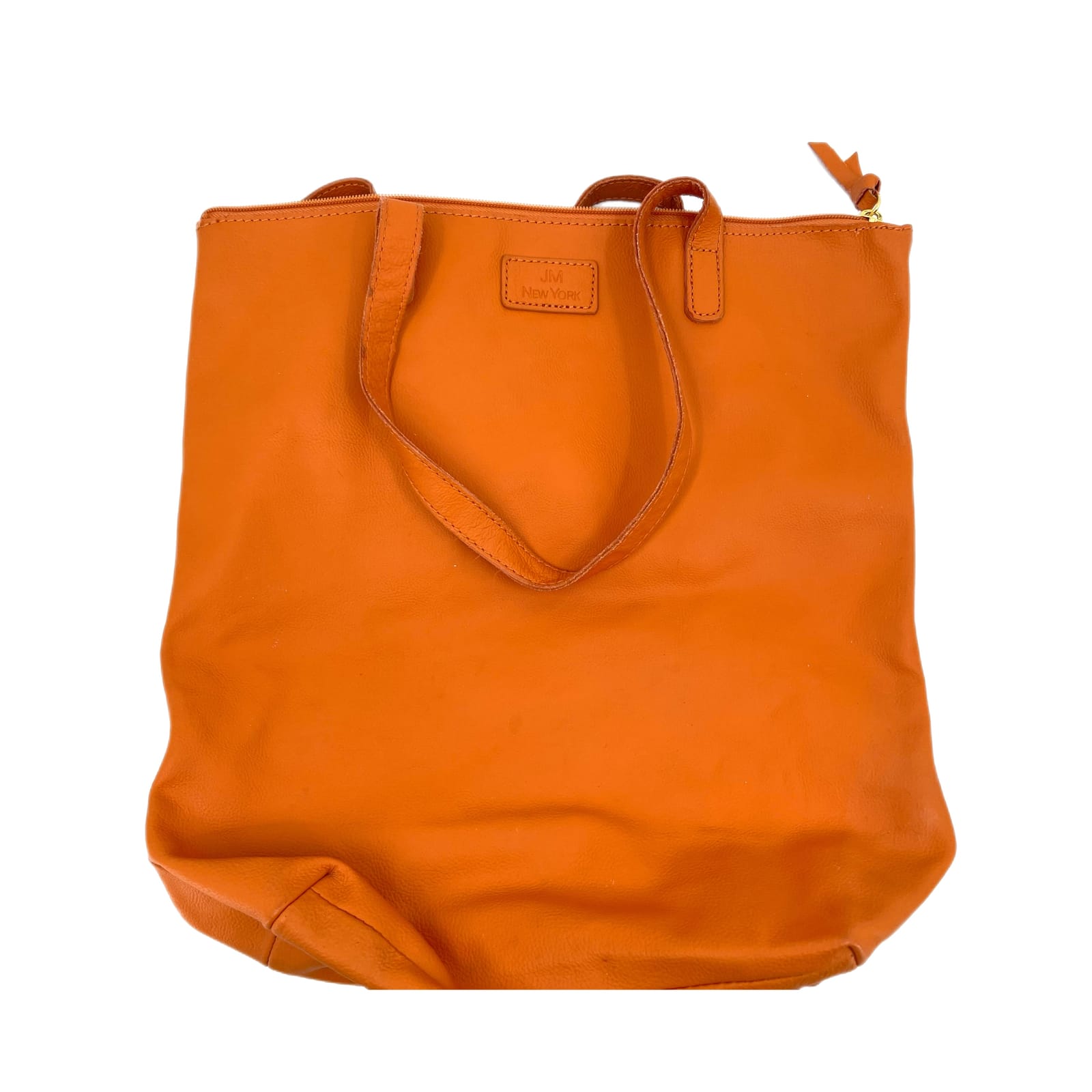Jim New York Orange Leather Tote