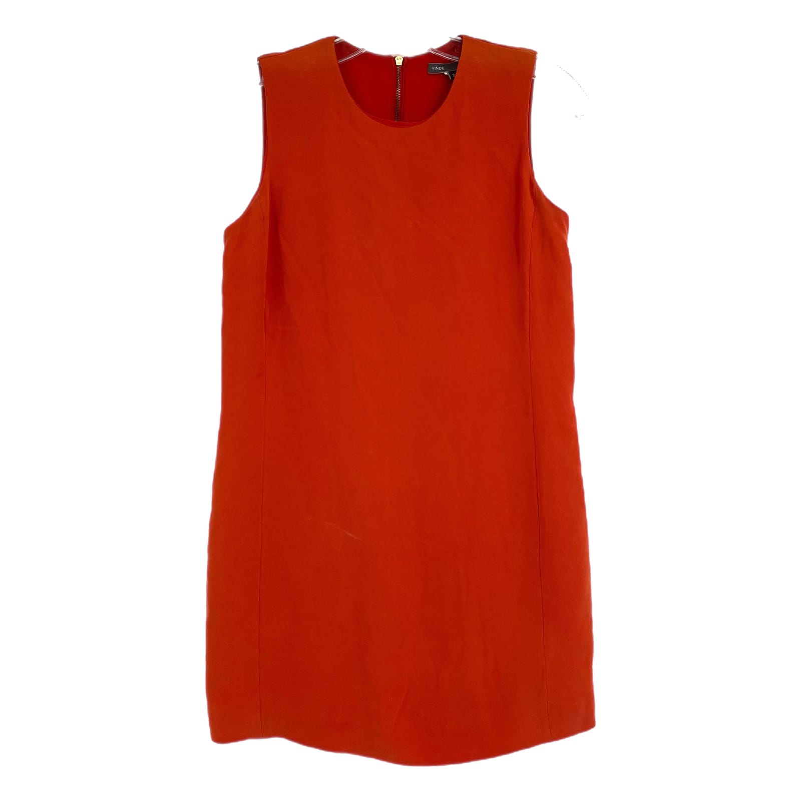 Vince Orange Sleeveless Silk Mini Dress
