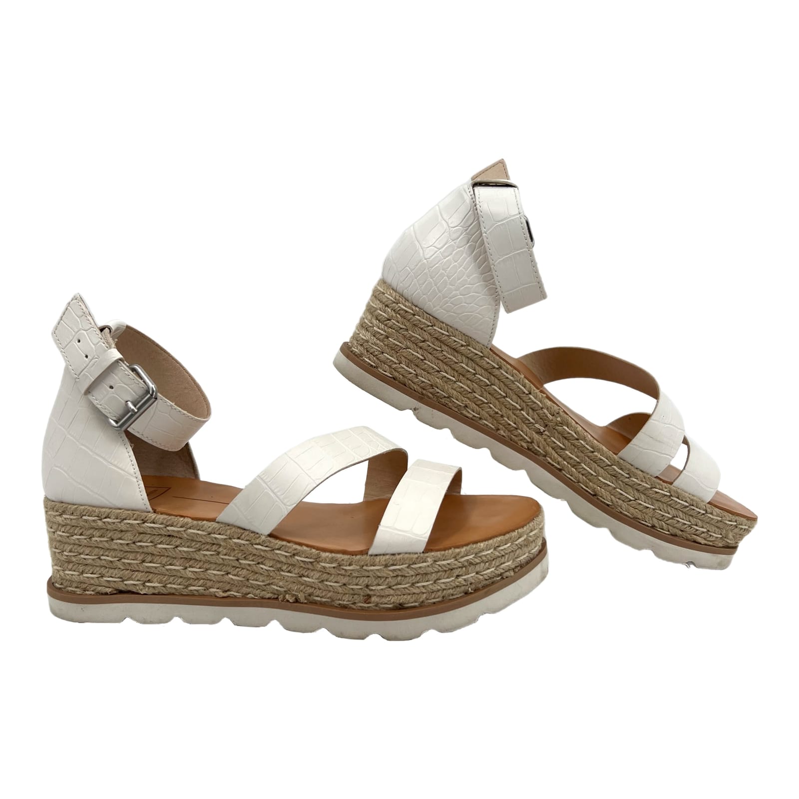 Dolce Vita White Strappy Platform Sandals