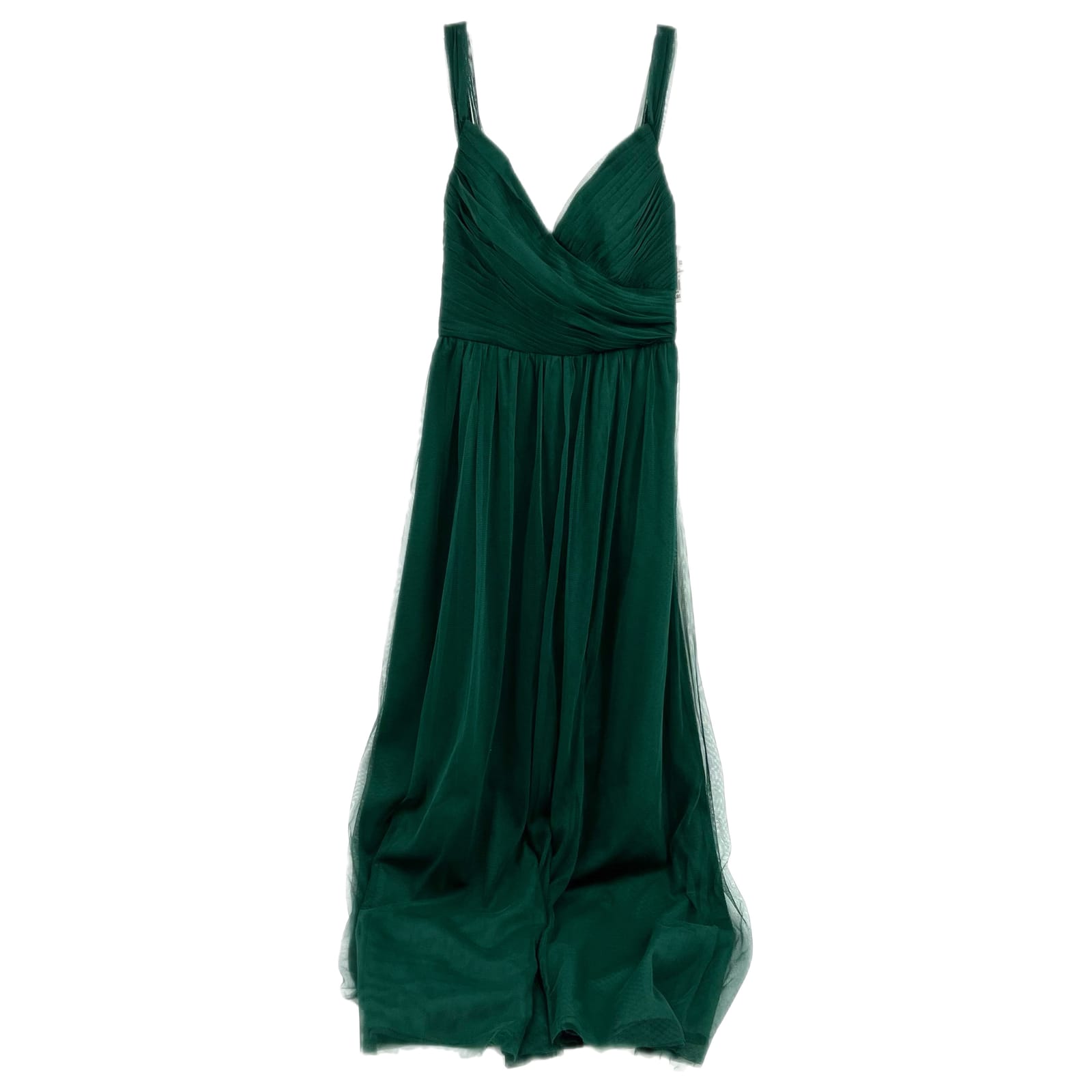 David's Bridal Green Sweetheart Maxi Dress