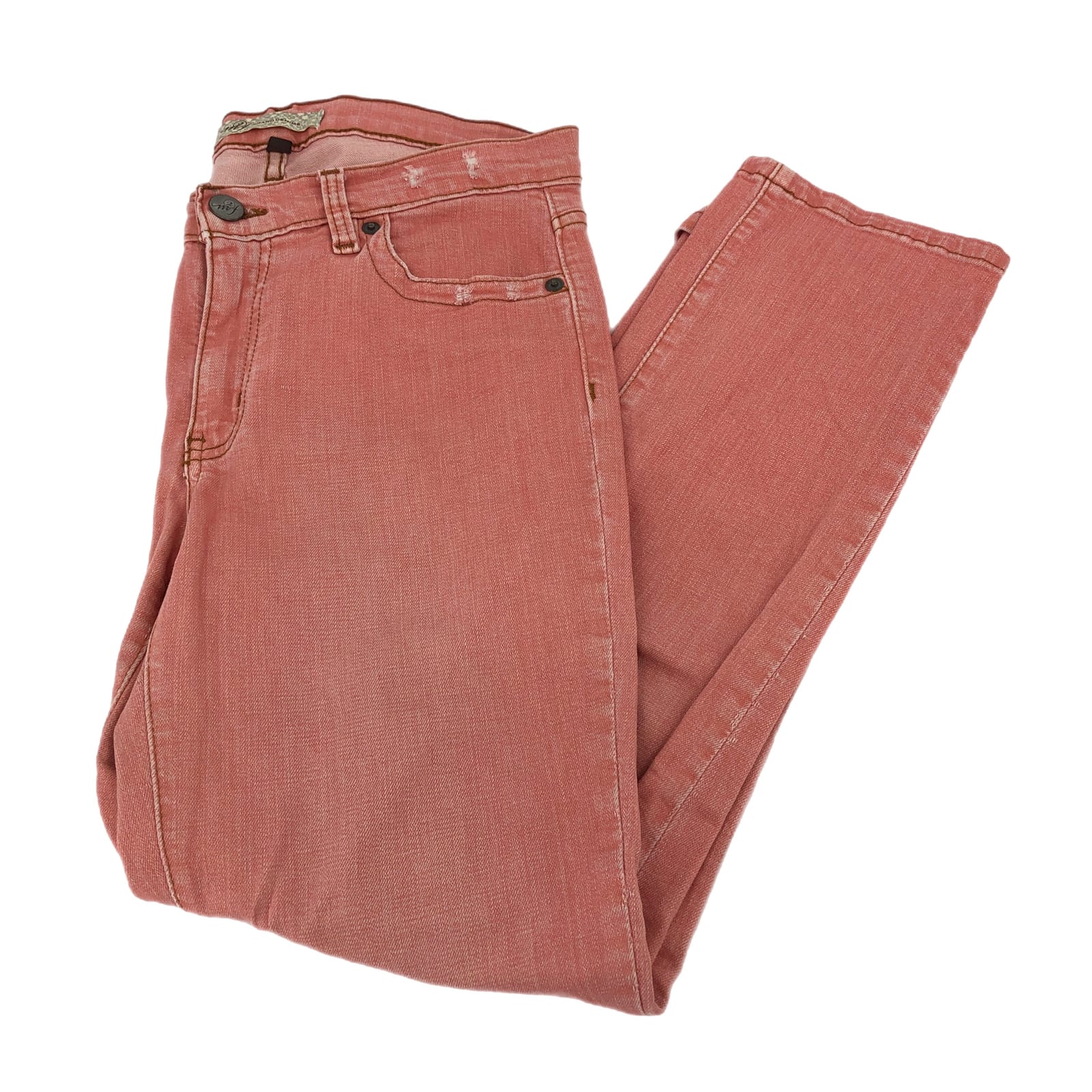 Pink Skinny Straight Leg Jeans