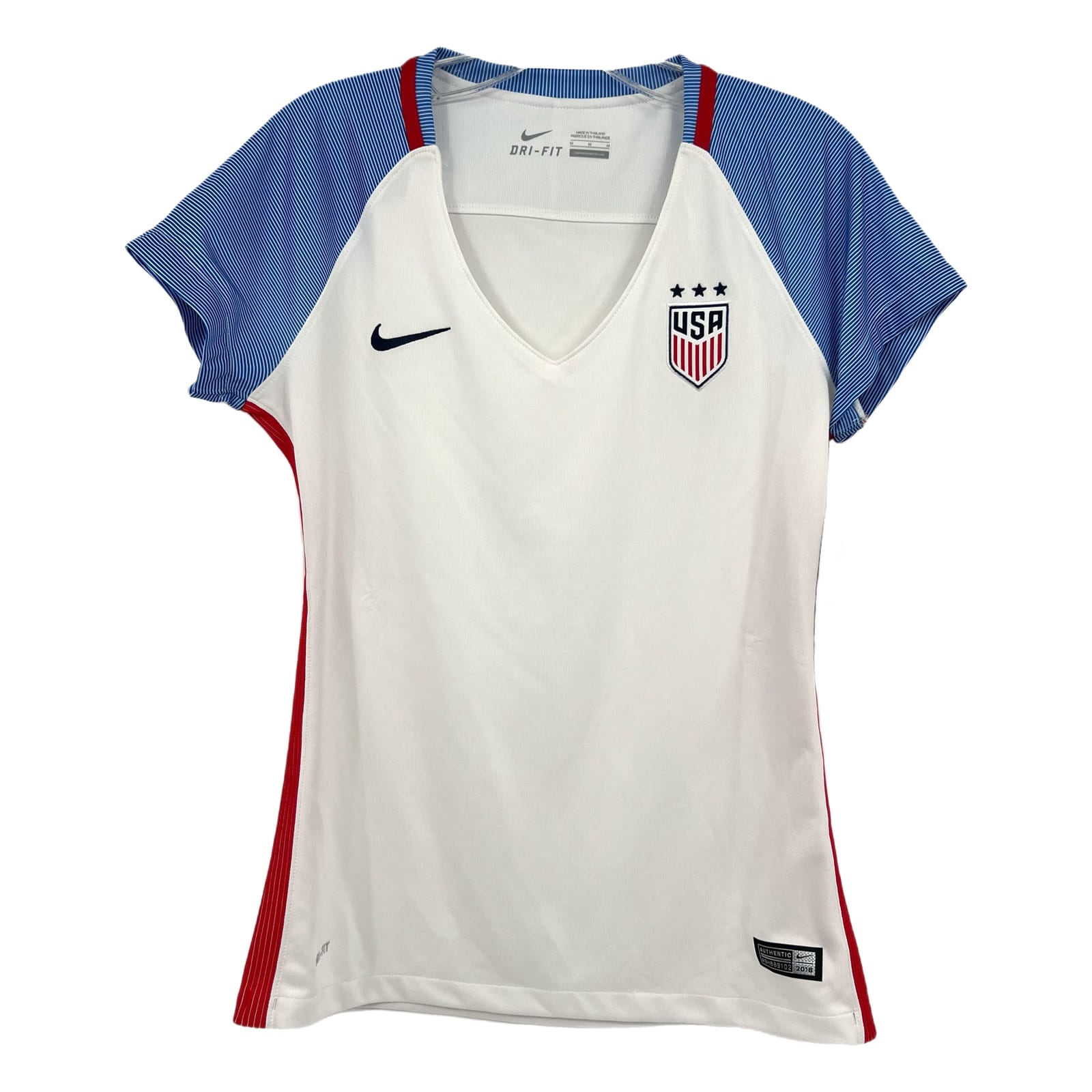 Nike White Blue Team USA Short Sleeve Soccer Jersey