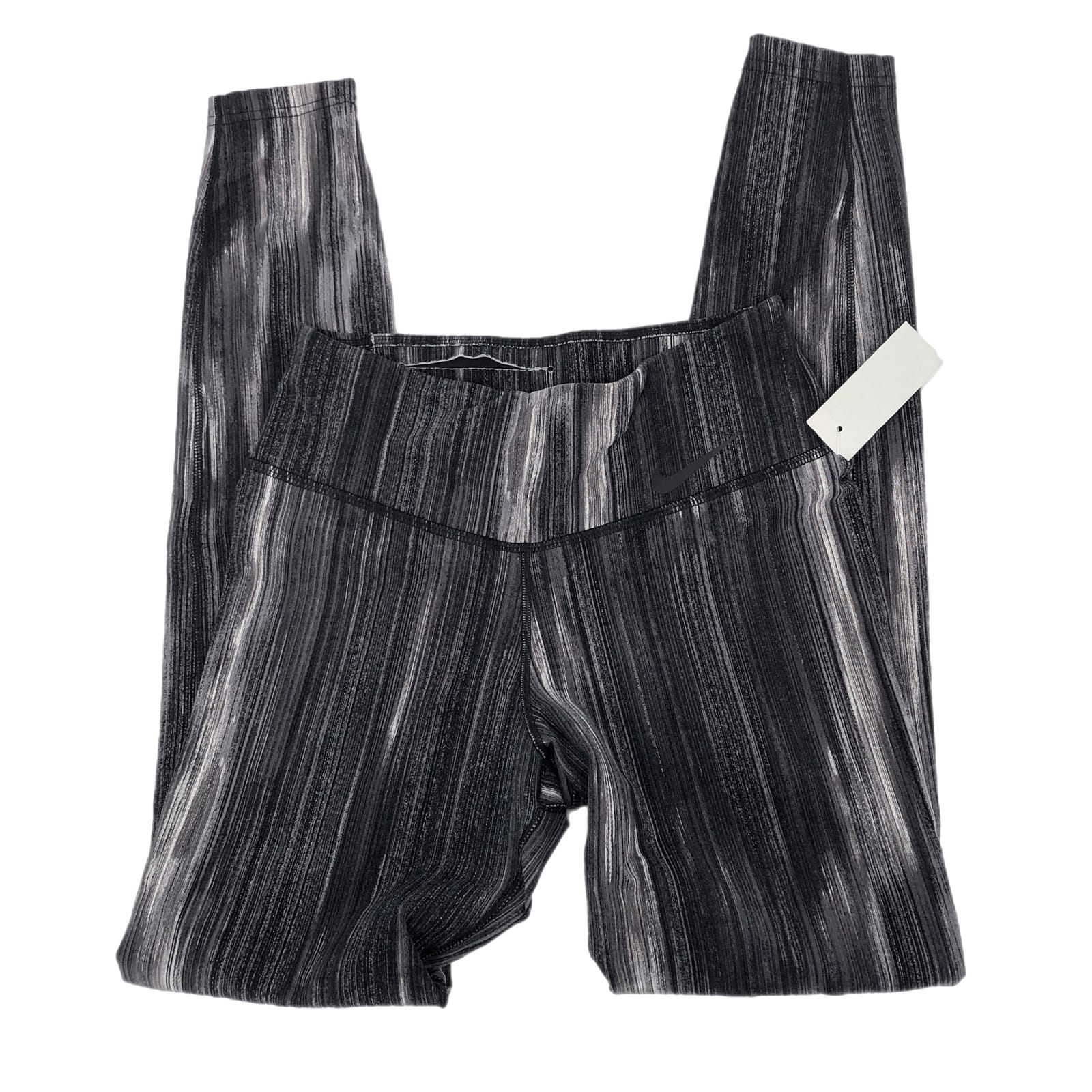 Nike Black/Gray Striped Athletic Leggings