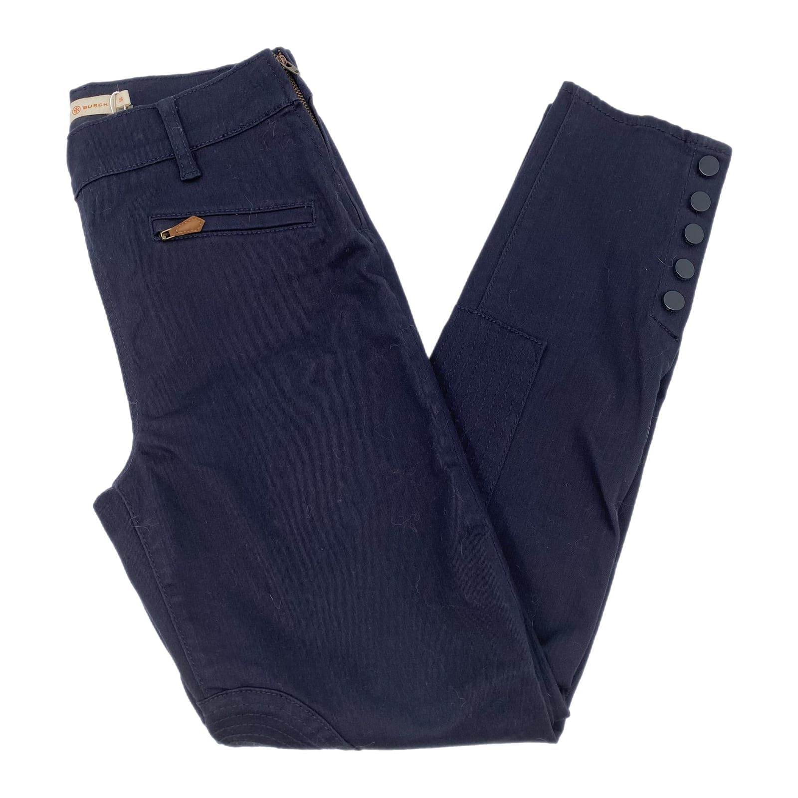 Tory Burch Navy Blue Infinity Jodhpur Skinny Pants