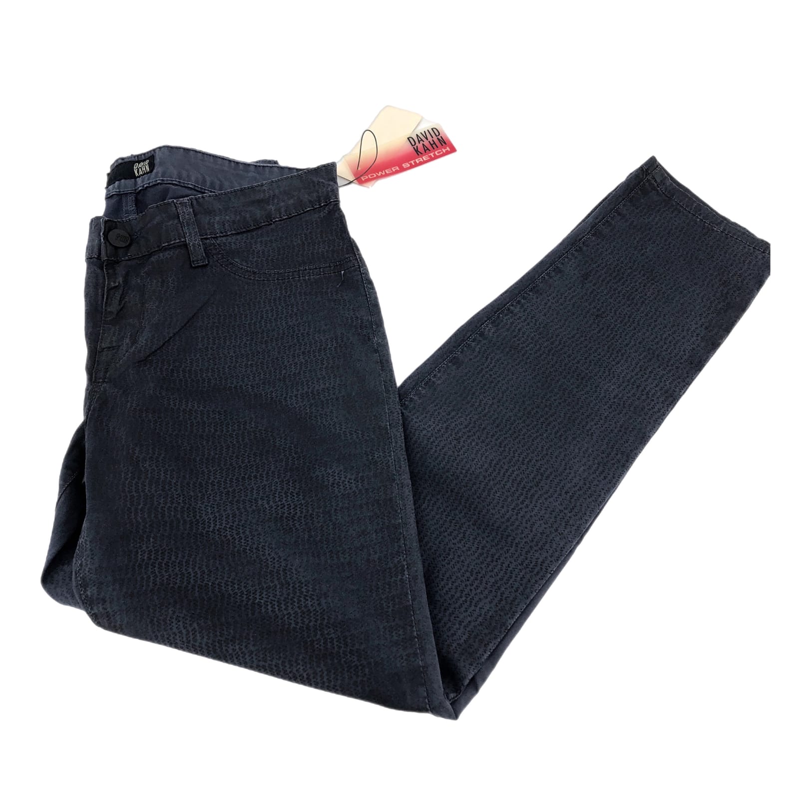 David Kahn Black-Blue Mid-Rise Skinny Jeans