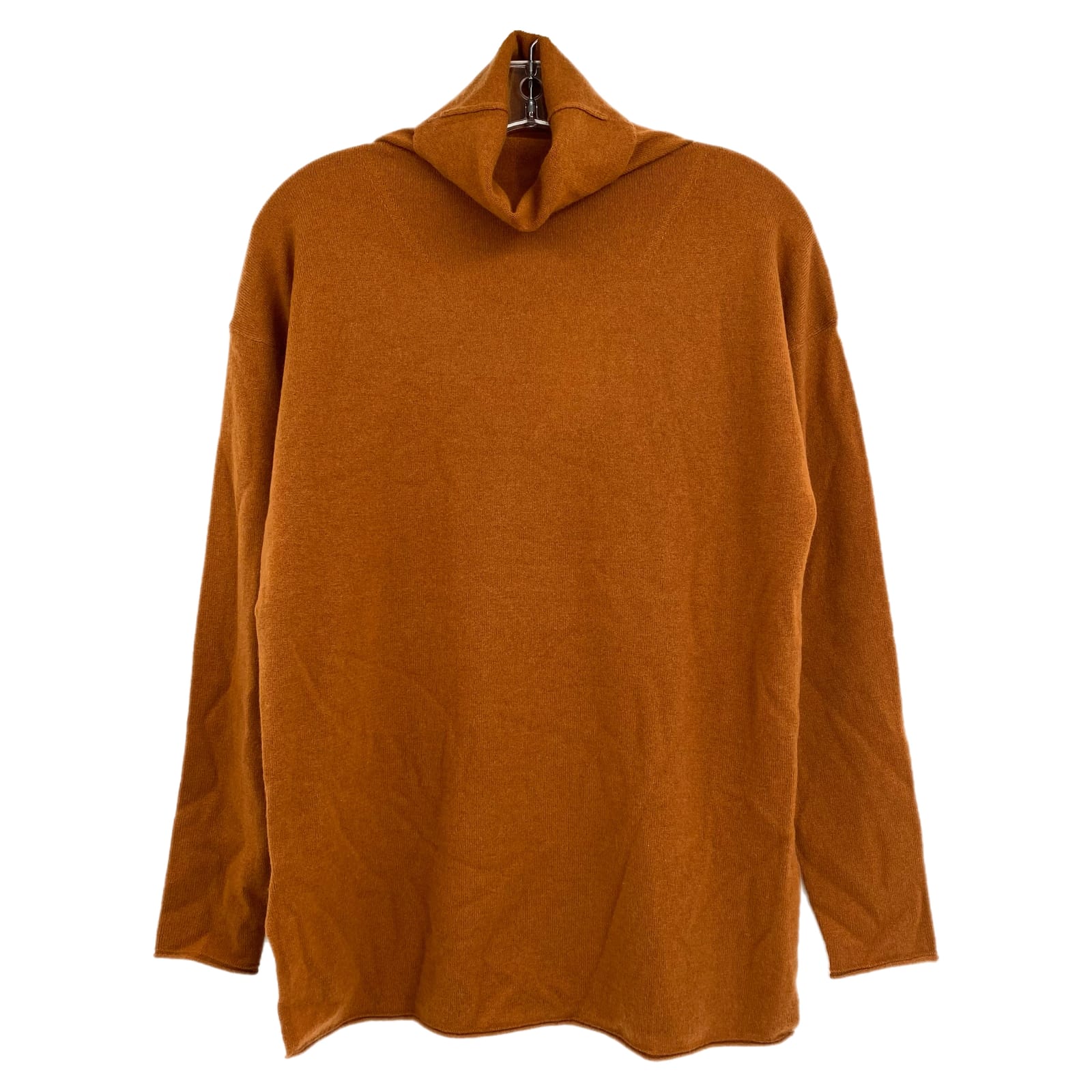 Vince Orange Wool and Cashmere Knit Turtleneck Sweater