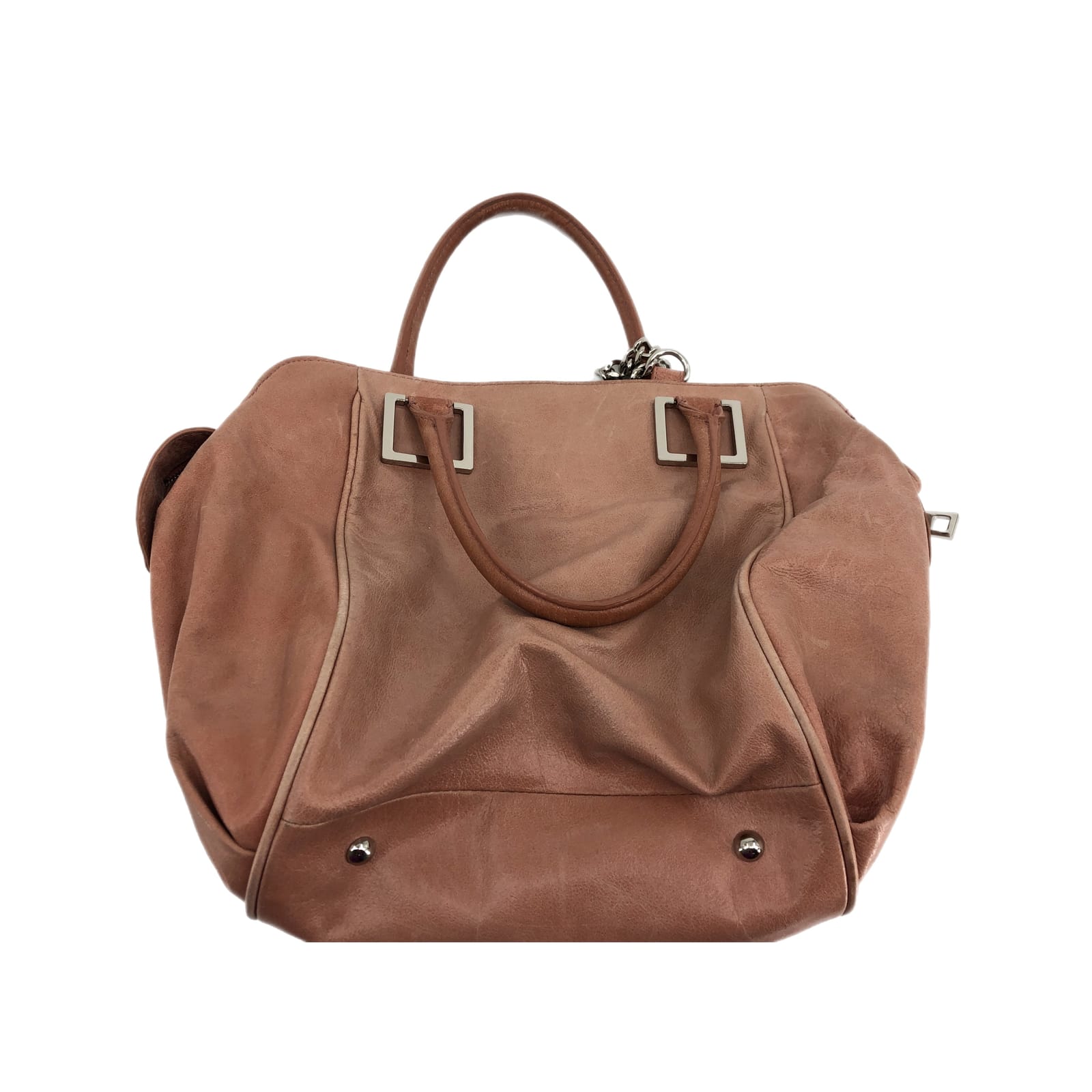 Audrey Brooke Pink Leather Shoulder Bag