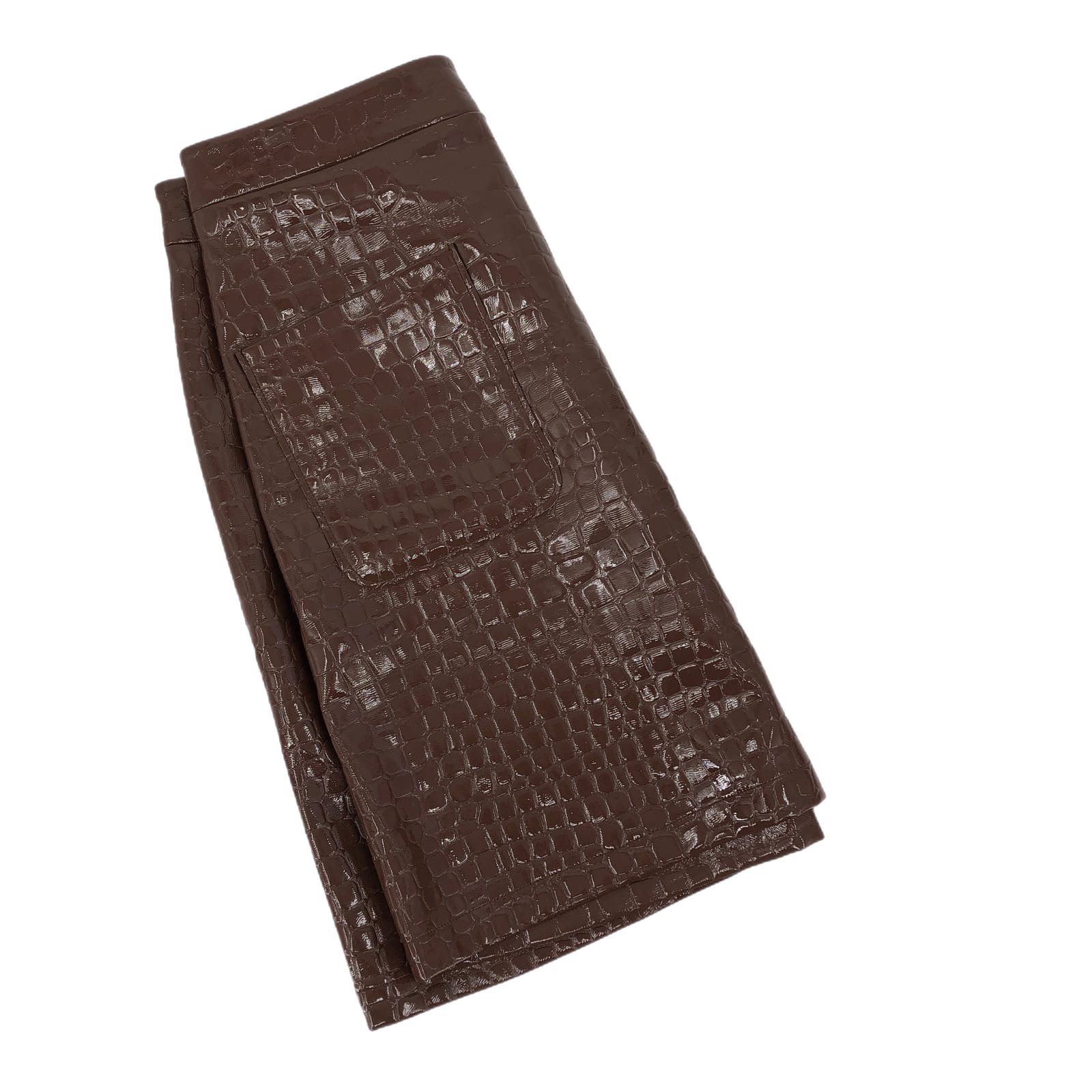 Halogen Brown High-Rise A-Line Skirt